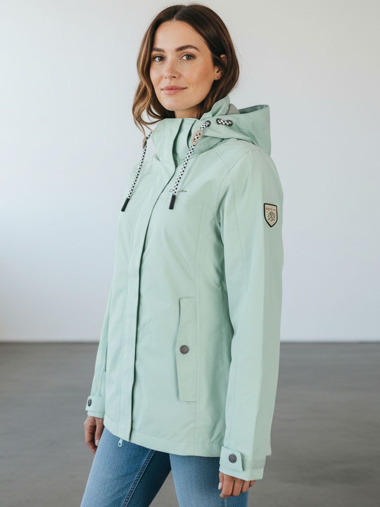 Dry Fashion Funktionsjacke Norderney Damen Outdoor-Jacke Norderney Wasserdicht mit gestreiftem Innenfutter