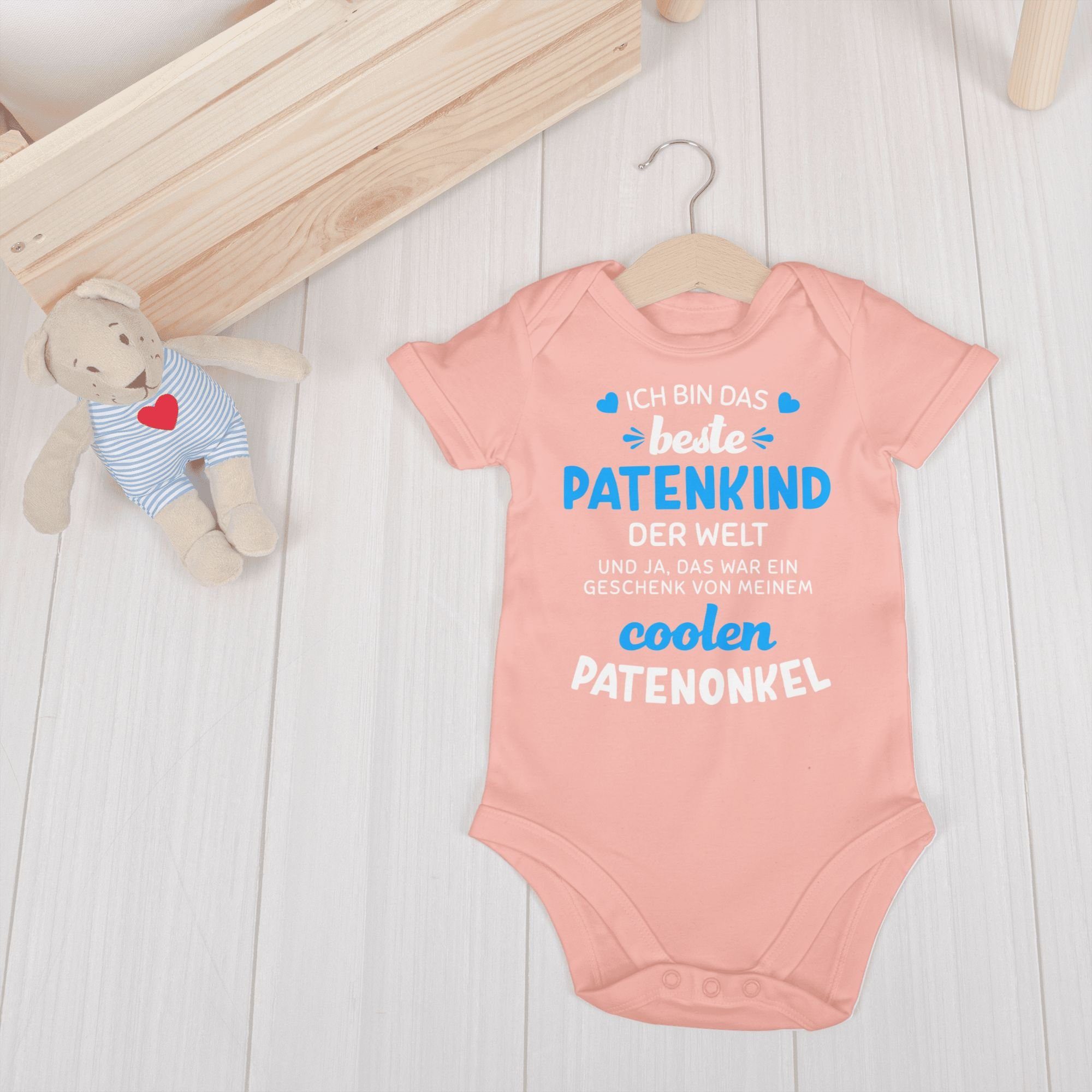 Shirtracer Shirtbody Ich bin das beste Patenkind der Welt weiß/blau Pate Patenonkel