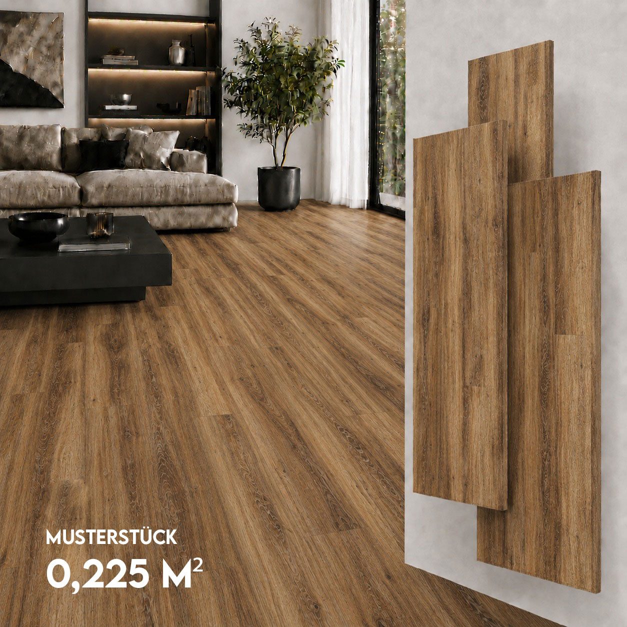 Berti Graf Designboden SPC Vinylboden 5 mm Klick wasserfest mit Trittschalldämmung, kleberfrei, pflegeleicht