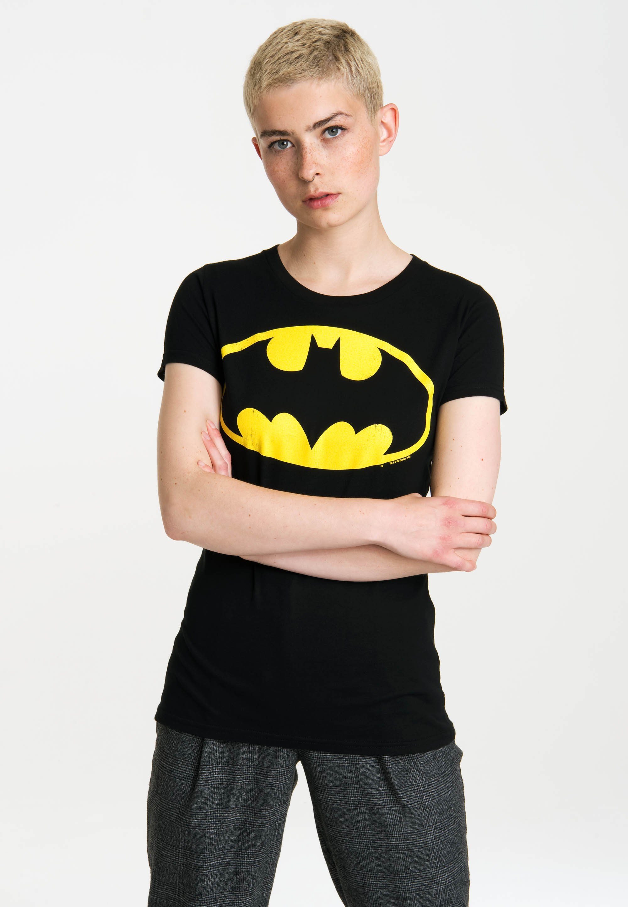 mit coolem Superhelden-Print T-Shirt Batman LOGOSHIRT