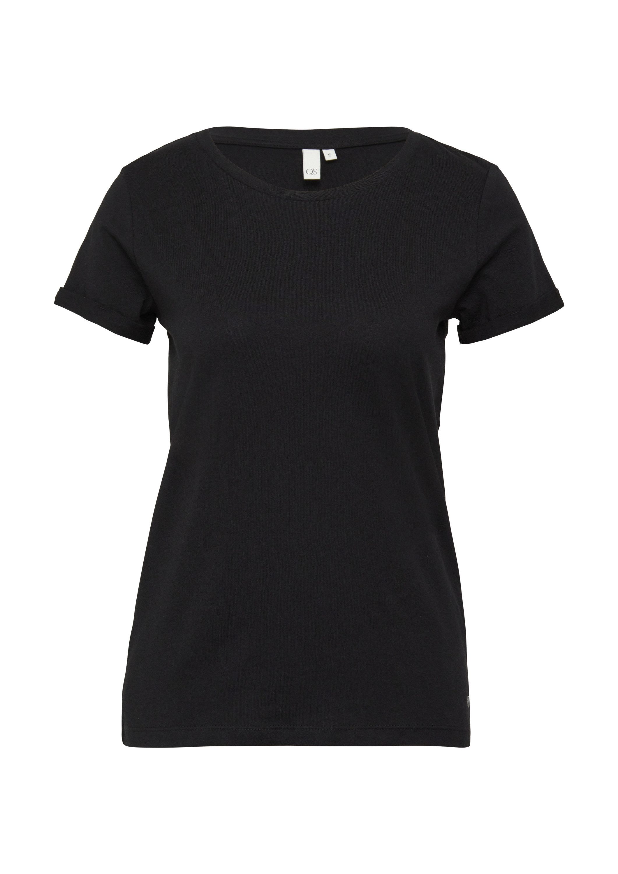 QS Kurzarmshirt T-Shirt Jerseyshirt mit Crew günstig online kaufen