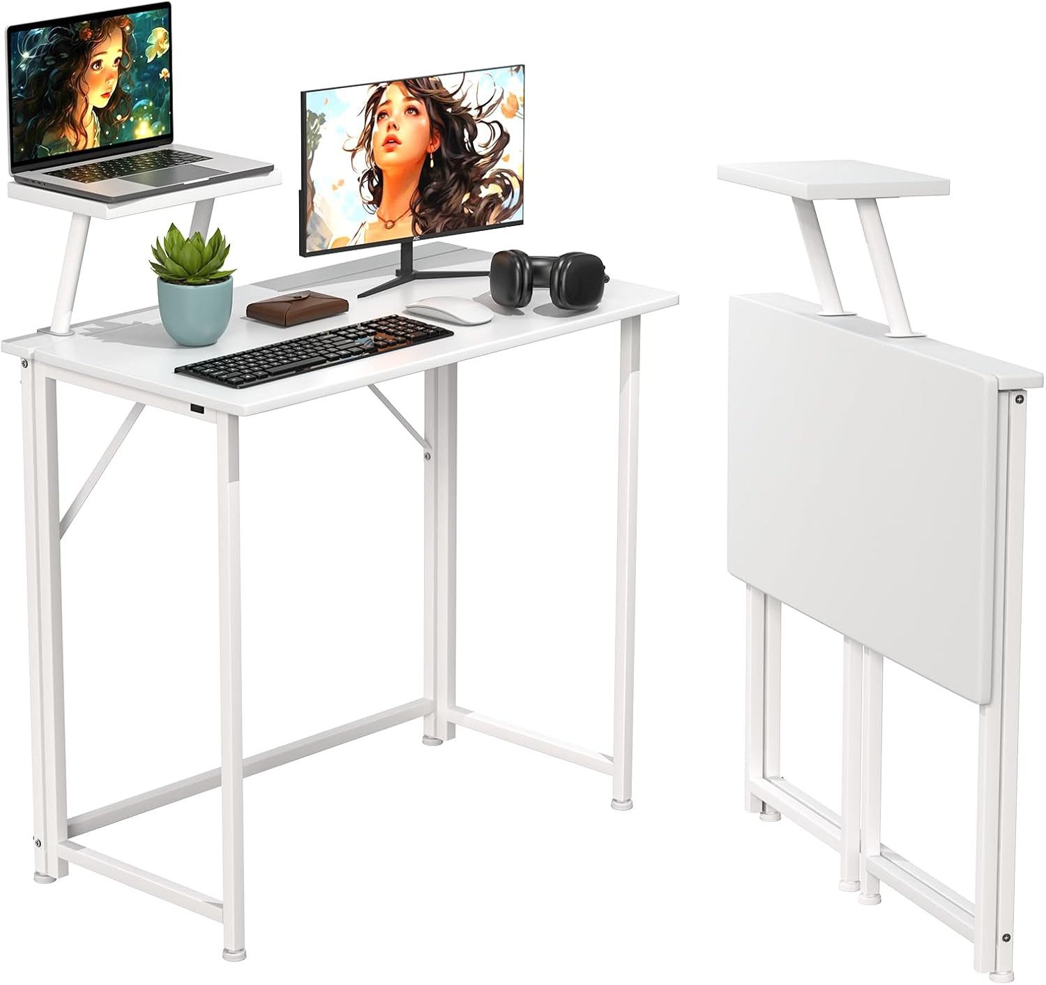 JEOBEST Computertisch Laptoptisch Kleiner Faltbarer Schreibtisch, günstig online kaufen