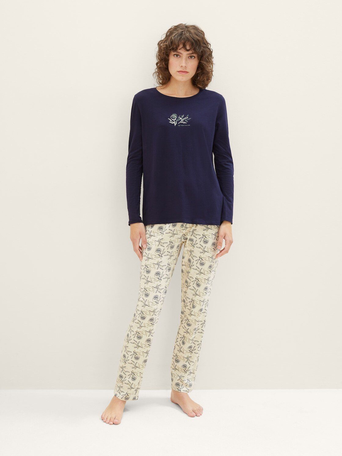 Schlafhose Allover-Print Pyjama mit TAILOR TOM