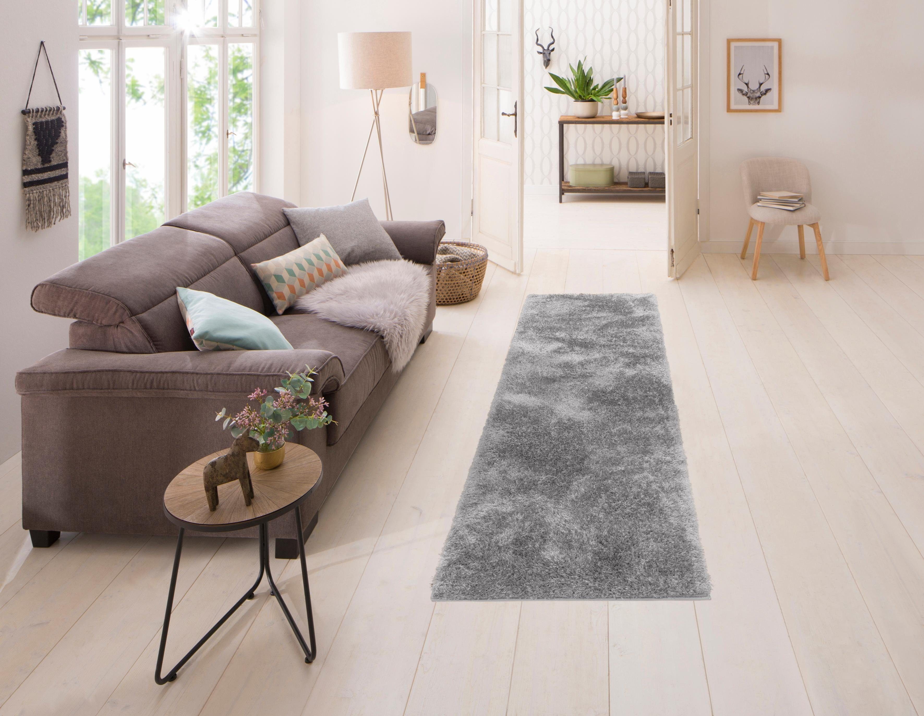 my home Hochflor-Läufer Malin, rechteckig, Höhe: günstig online kaufen