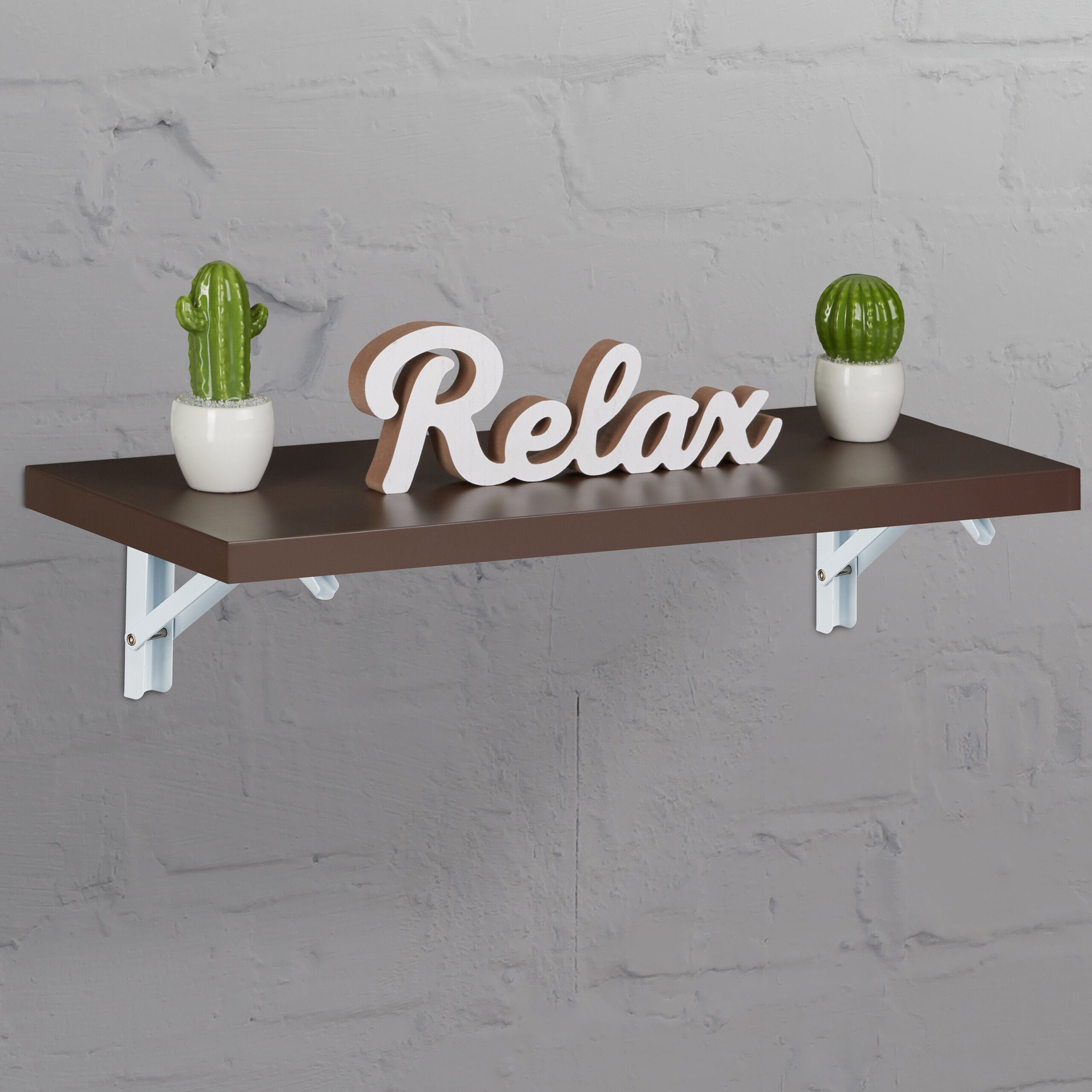 relaxdays Wandregalhalter Klappbare Regalträger 4er Set, weiß günstig online kaufen