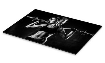Posterlounge XXL-Wandbild Editors Choice, Sportlerin mit Langhantel I, Fitnessraum Fotografie