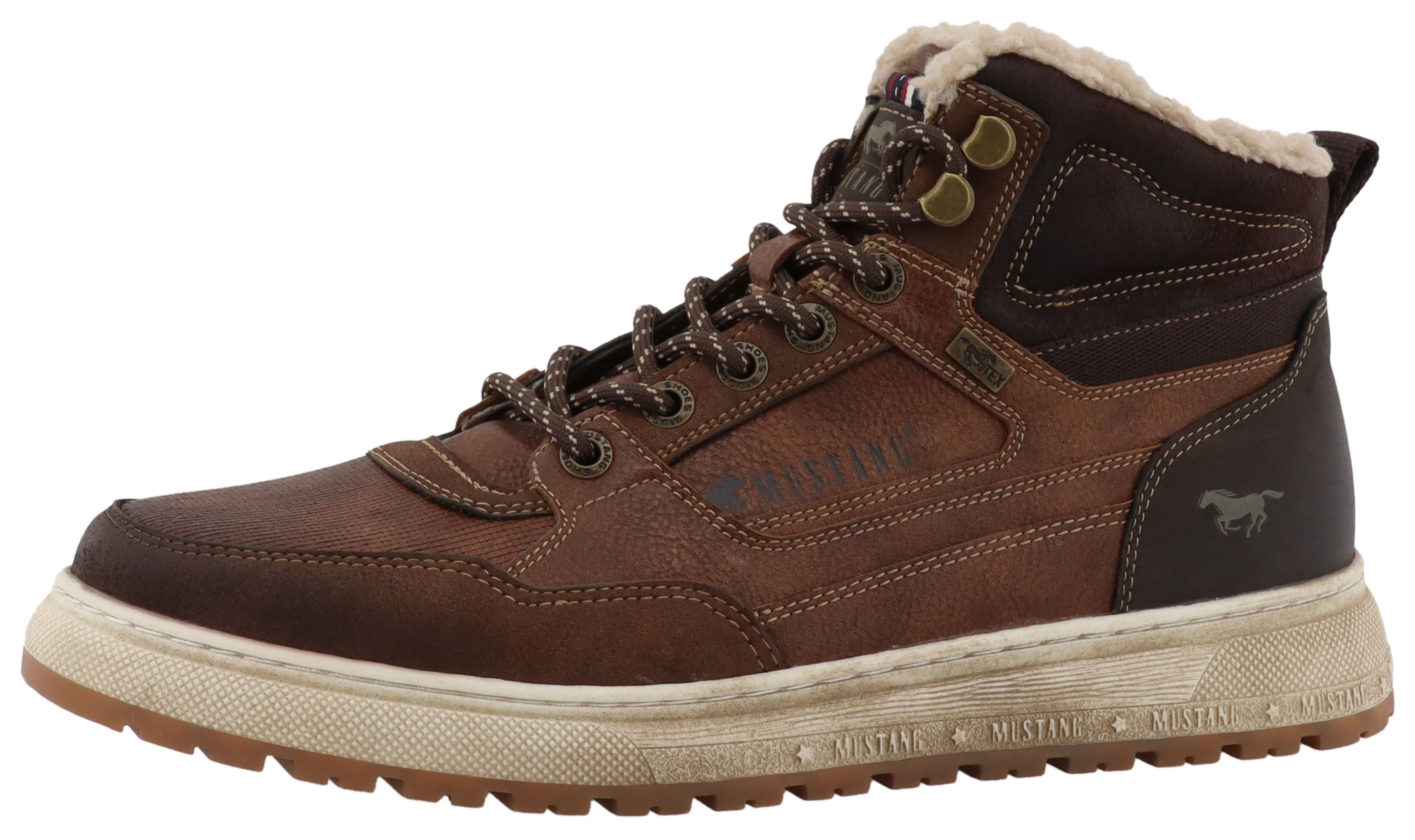 Mustang Shoes Puno Winterboots High Top Sneaker, Schnürboots mit Warmfutter günstig online kaufen