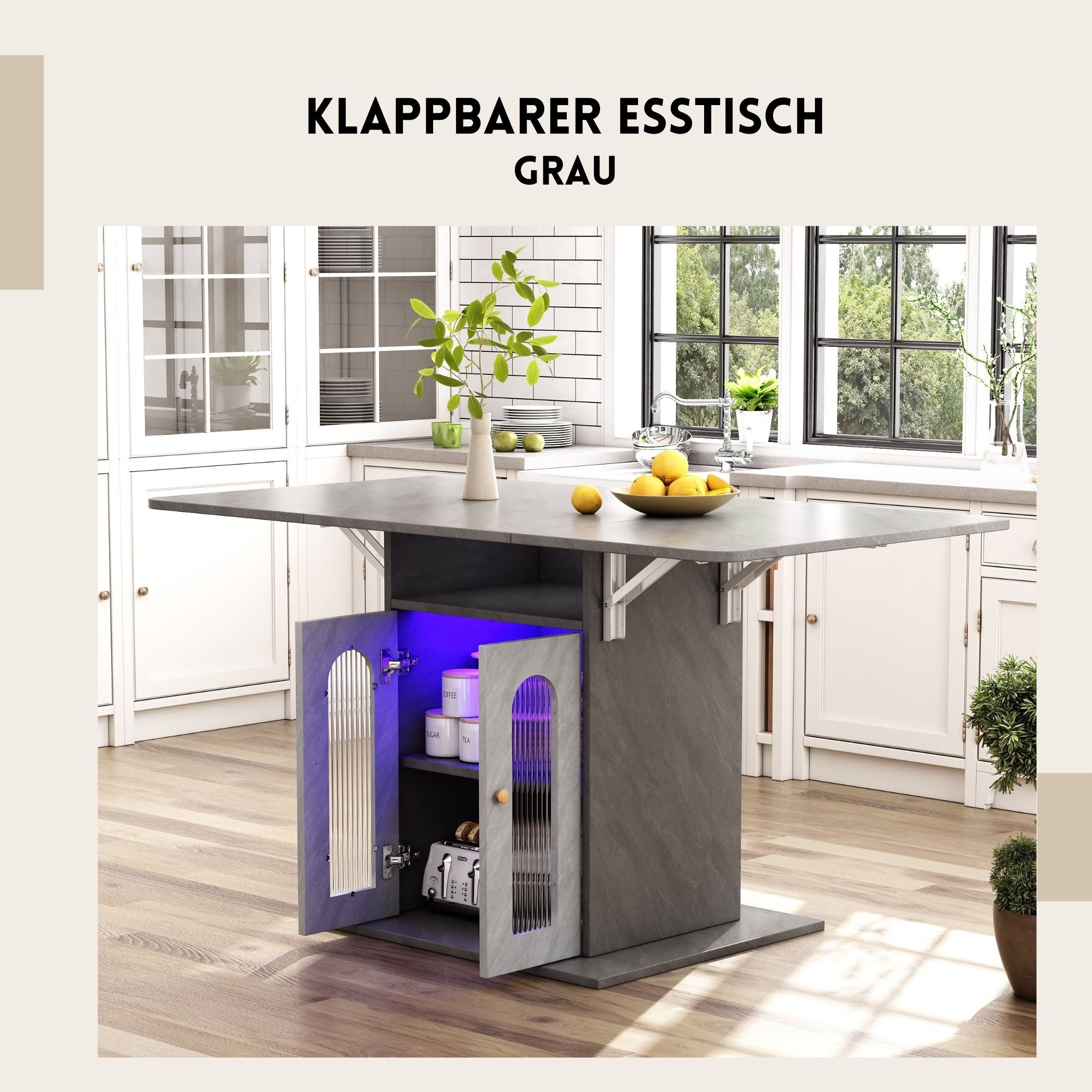 SeedWave Esstisch Klappbarer, Verstellbar 50-140 cm, günstig online kaufen