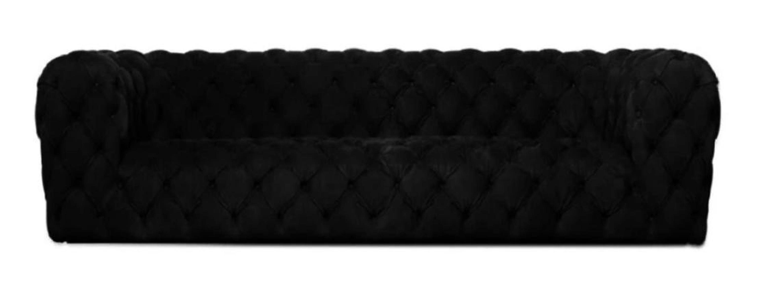 JVmoebel Chesterfield-Sofa, xxl Gelbe Chesterfield gemütliche Viersitzer Schwarz sofa Couch big