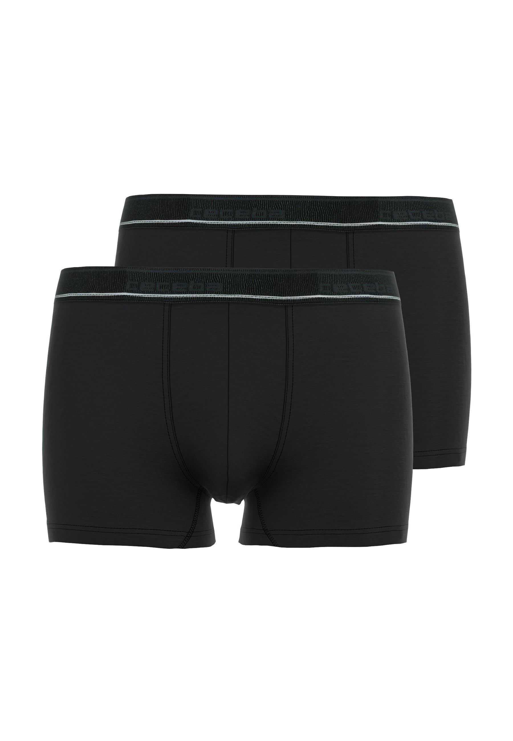 Boxershorts CECEBA Herren Pants schwarz uni 2er Pack