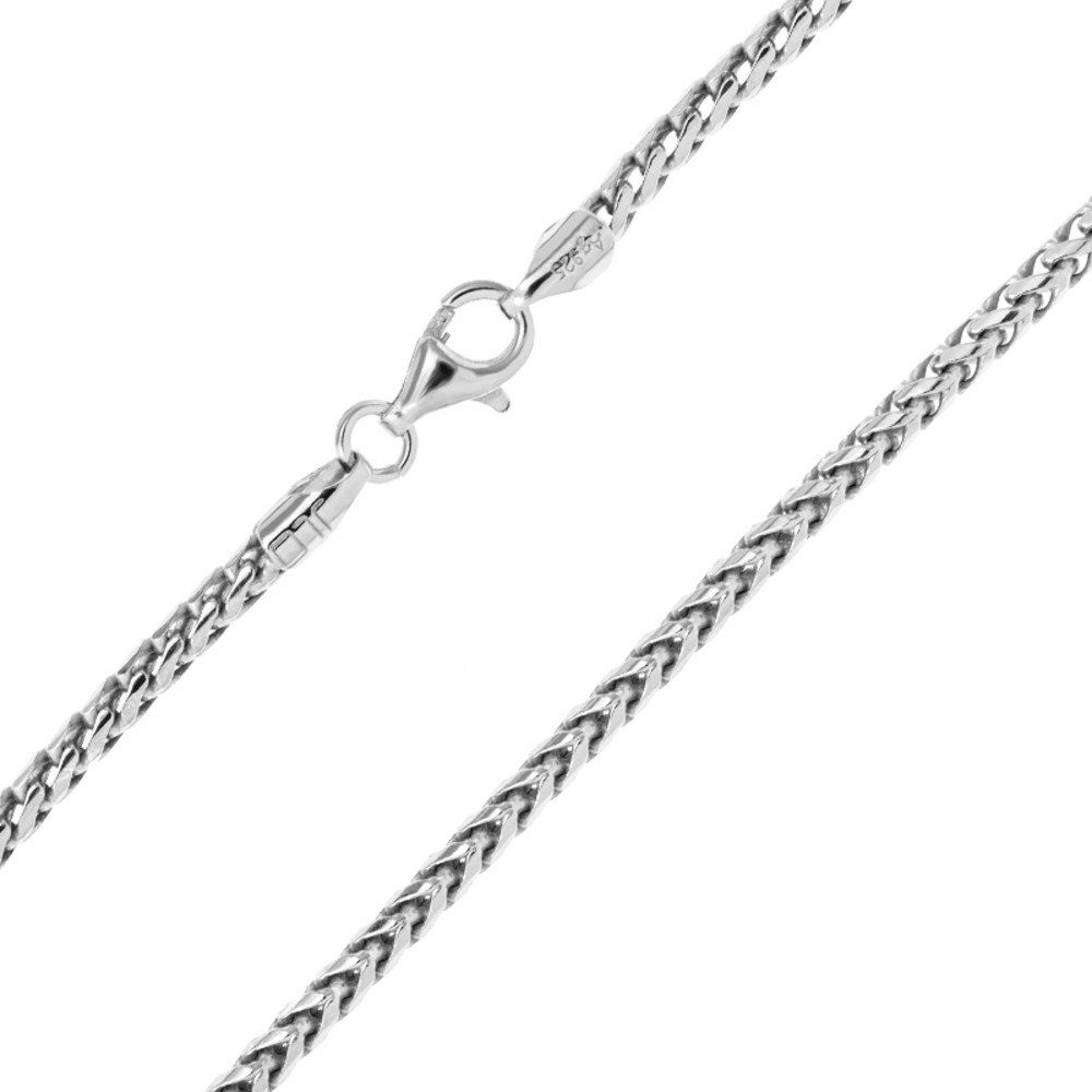 Silberkette Sterling Silber Rhodium plattiert Kette Halskette