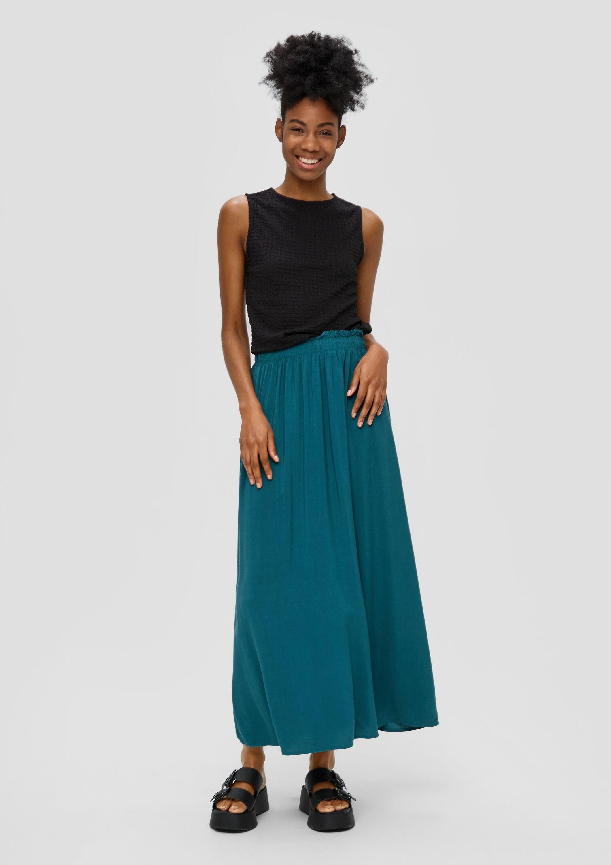 QS Maxirock Rock Midi-Rock aus Viskose günstig online kaufen