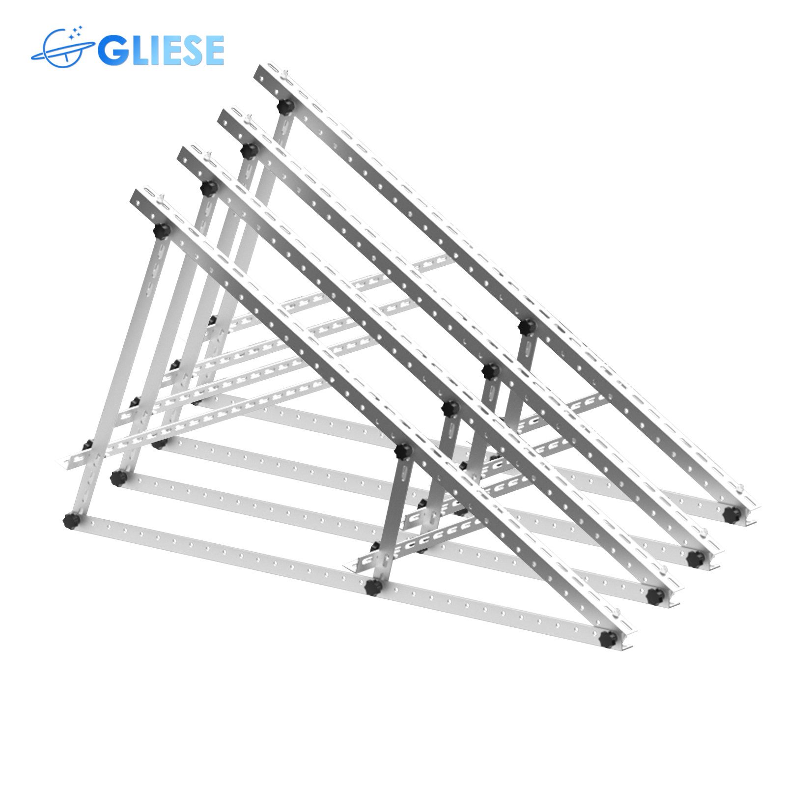GLIESE Solarmodul-Halterung 118cm für Balkonkraftwerk Dachfläche Agrar-Gewächshaus, (bis 46 Zoll, packung, 4-tlg., Solarmodul-Halterung, Neigungswinkel 0-90°,Einfache Montage)