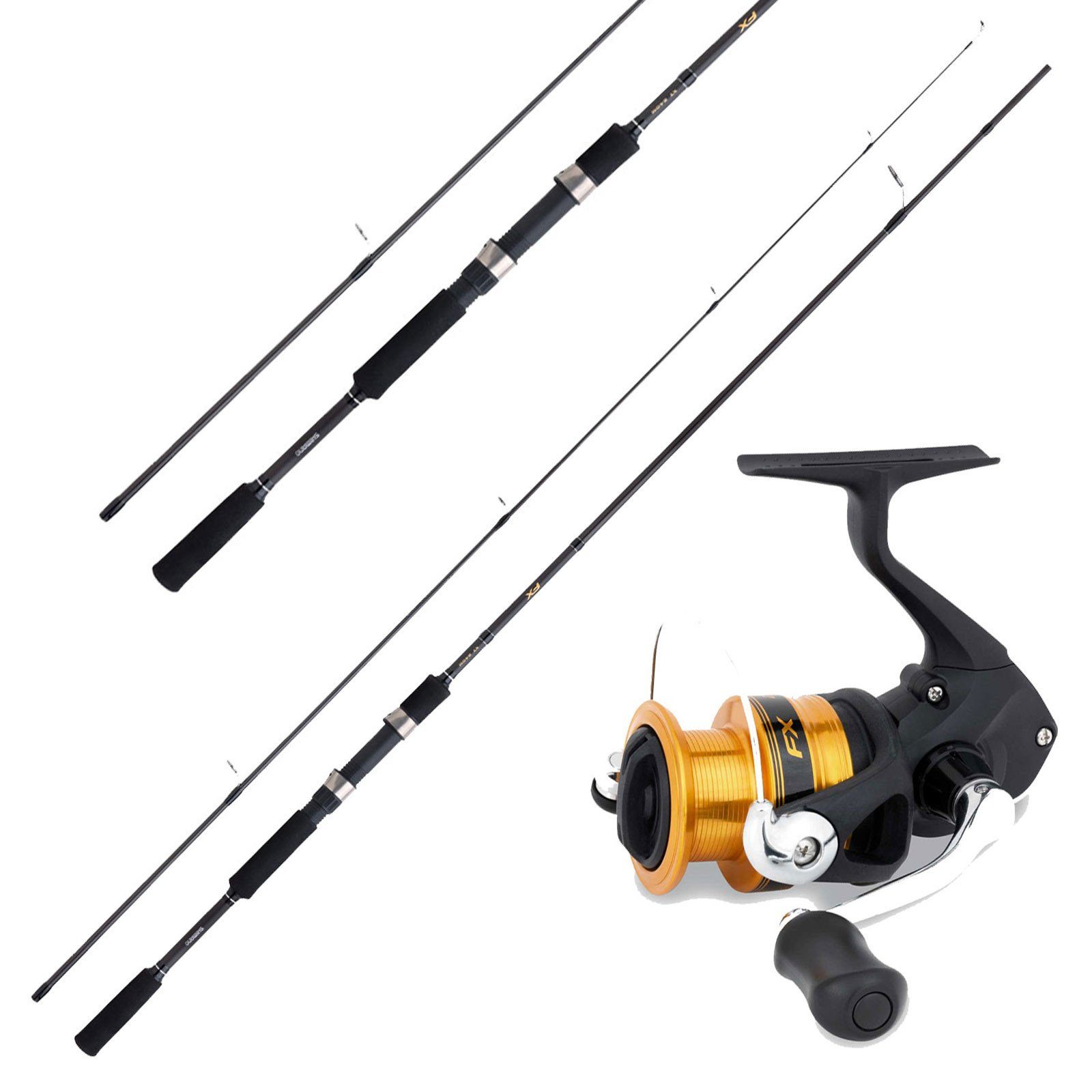 Shimano Spinnrute, Shimano Rolle FX & Shimano Rute 2,10m 7-21g FX Forellenangeln Combo Angelset Angelcombo