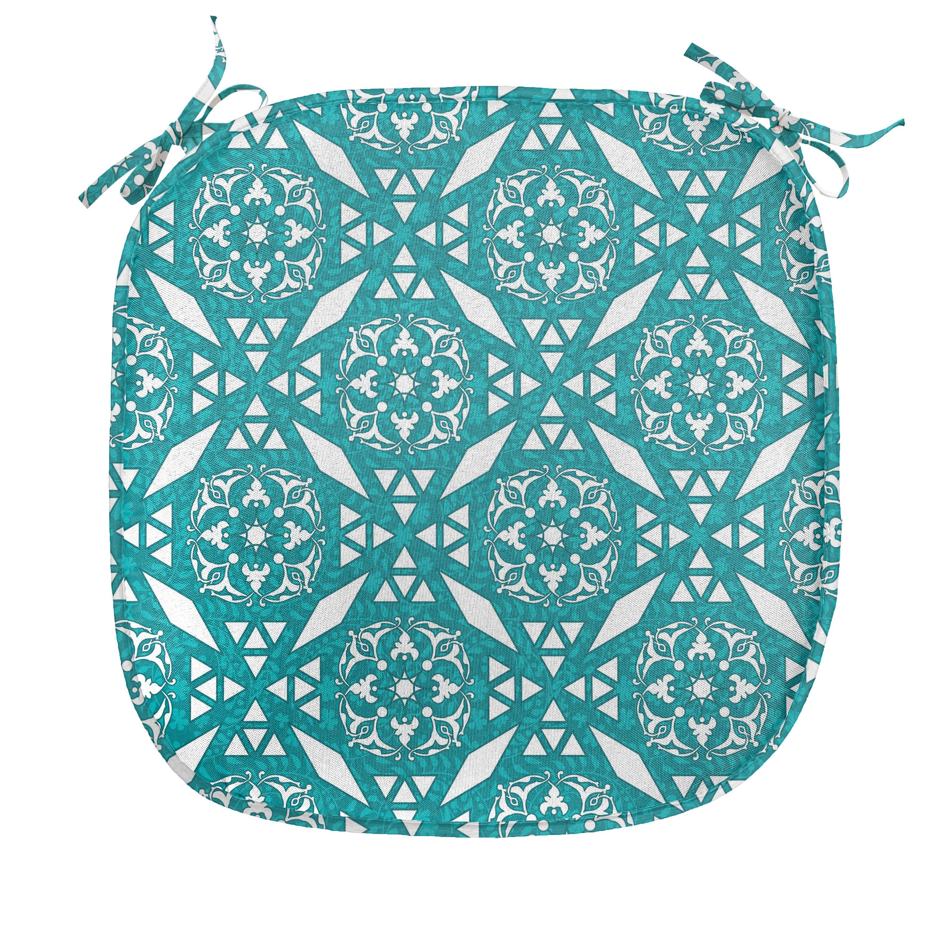 Dekoratives Riemen für persisch wasserfestes Abakuhaus Marokkanische Kissen Stuhlkissen Blumenwirbel Küchensitze, mit