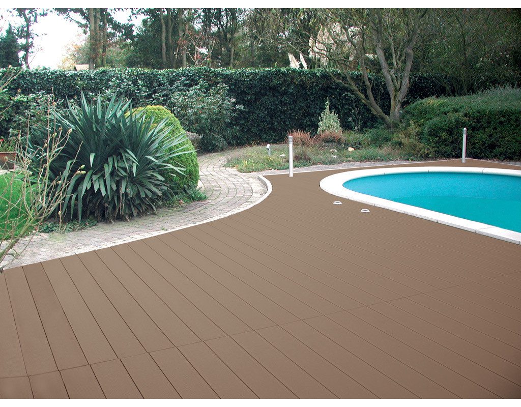 Kovalex Terrassendielen Terrassendiele WPC braun Hohlkammerprofil, BxL: je 14.5x400 cm, 26 mm Stärke