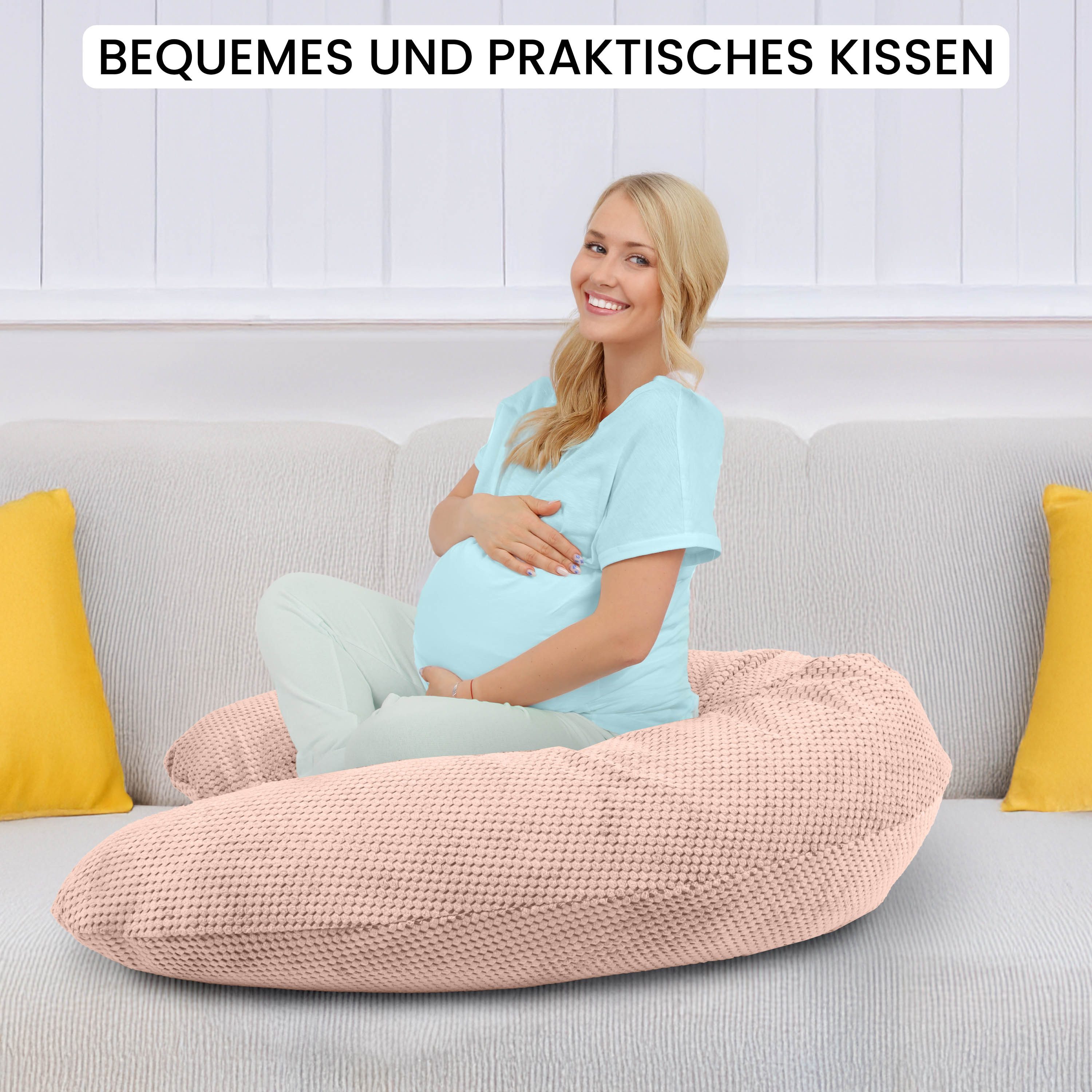 Amilian Stillkissen XXL 170 cm – Schwangerschaftskissen mit abnehmbarem Bez günstig online kaufen