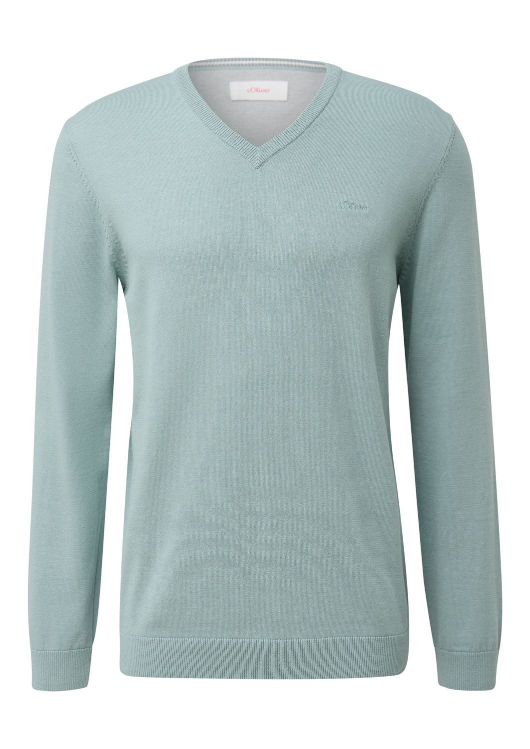s.Oliver Strickpullover Strickpullover mit Logo-Stickerei Logo günstig online kaufen