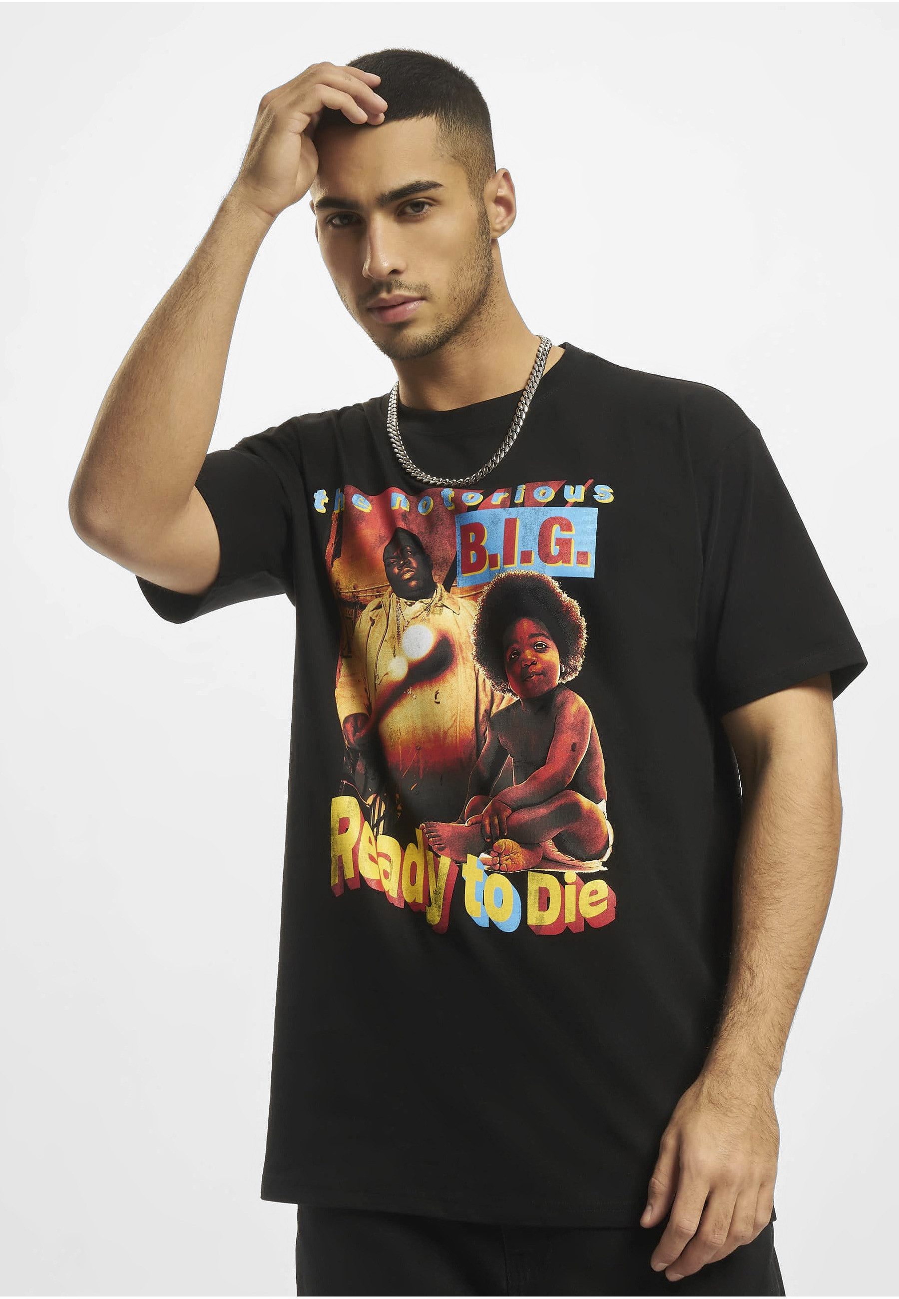 Upscale by Mister Tee Kurzarmshirt Upscale by Mister Tee Herren Biggie Ready To Die Oversize Tee (1-tlg)