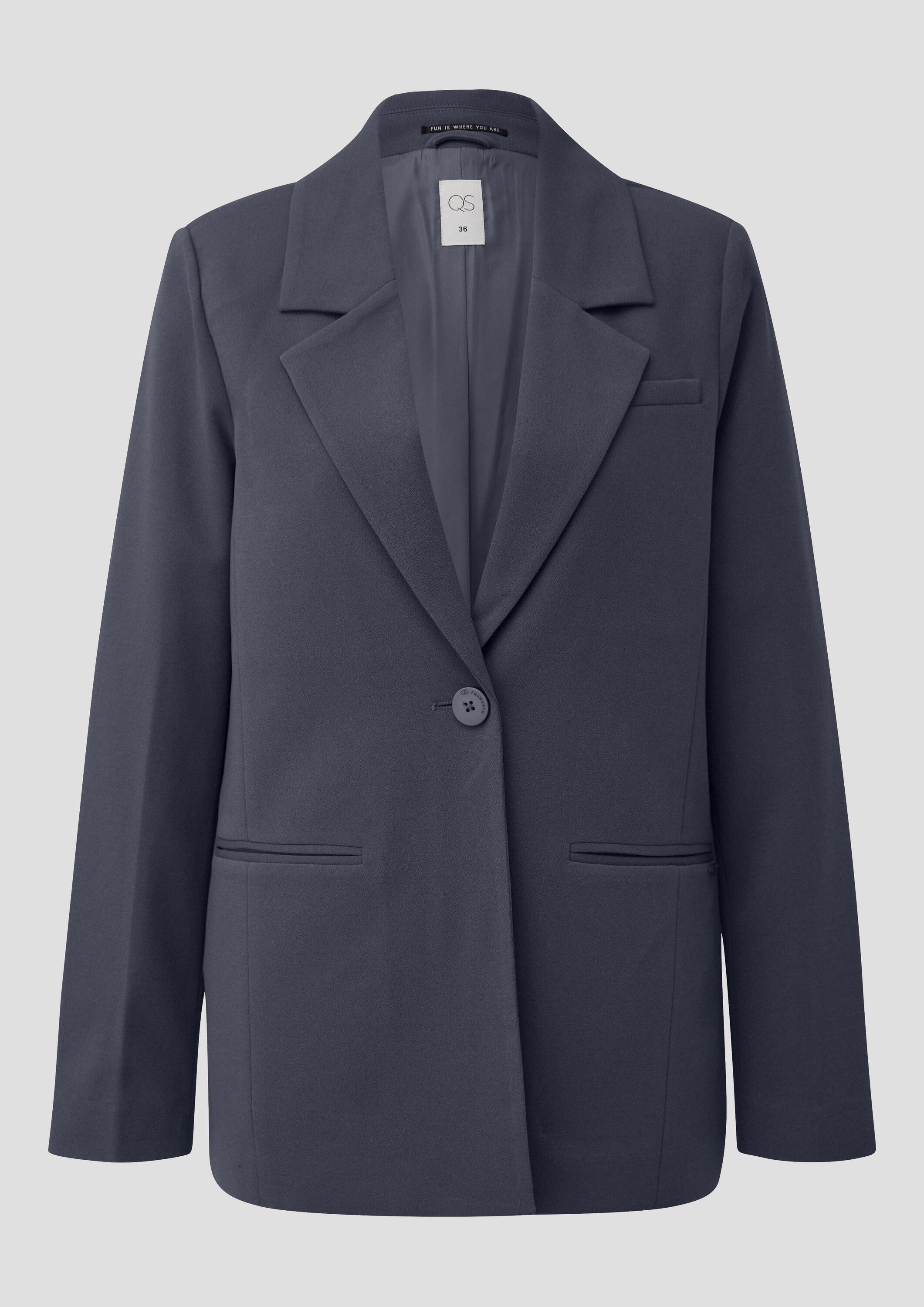 QS Jackenblazer Indoor-Blazer Blazer mit Reverskragen aus Interlockjersey – Bild 5 von 5