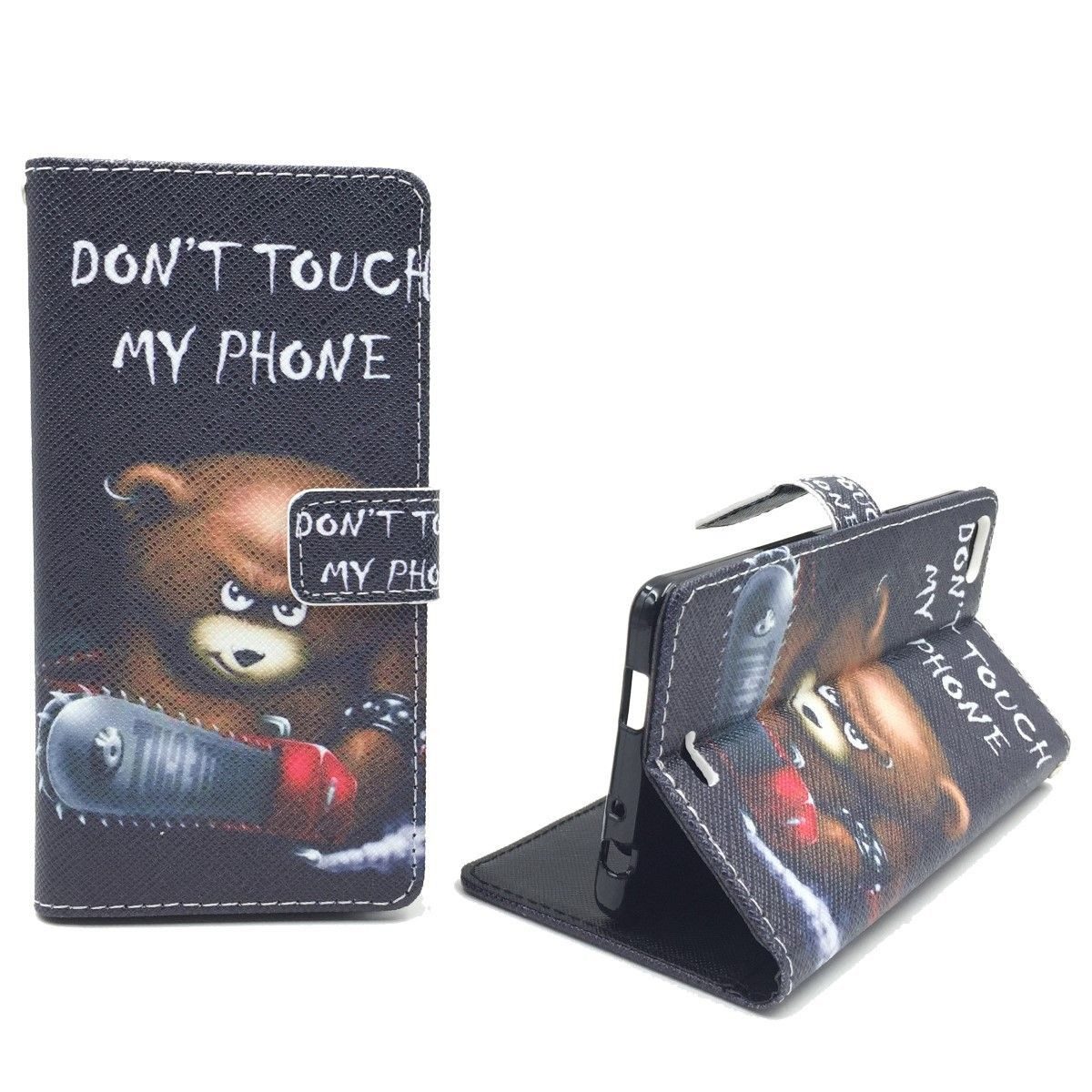 König Design Handyhülle Wiko Highway Pure, Wiko Highway Pure Handyhülle Bookcover Schwarz