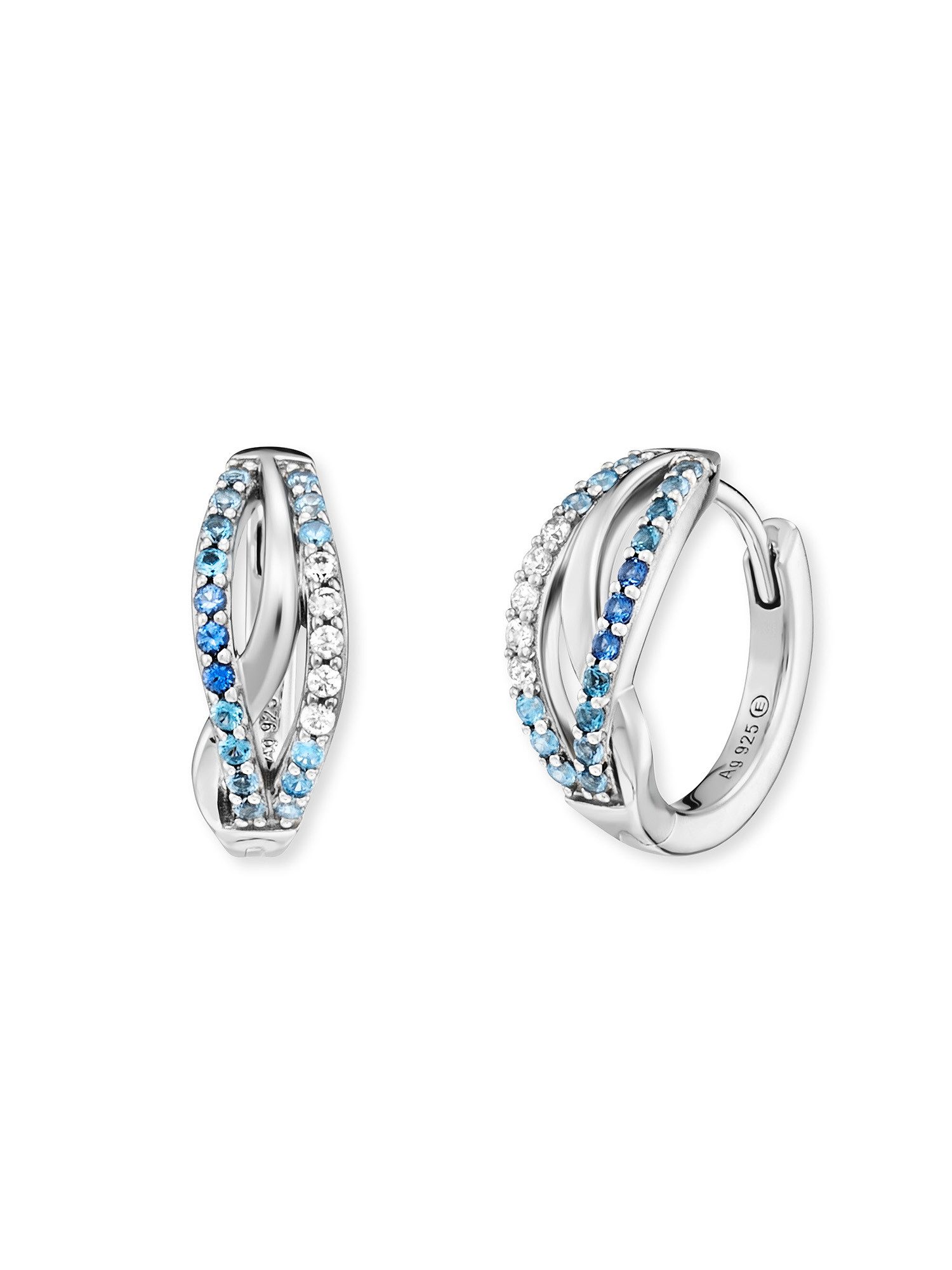 Paar Creolen Yin Yang Infinity Ocean Shade