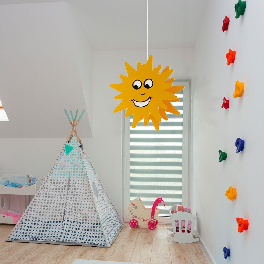 Sonne Sonne Kinderleuchte Pendelleuchte Leuchtmittel Hängeleuchte Warmweiß, etc-shop Farbwechsel, LED inklusive, Pendelleuchte, Kinderzimmer