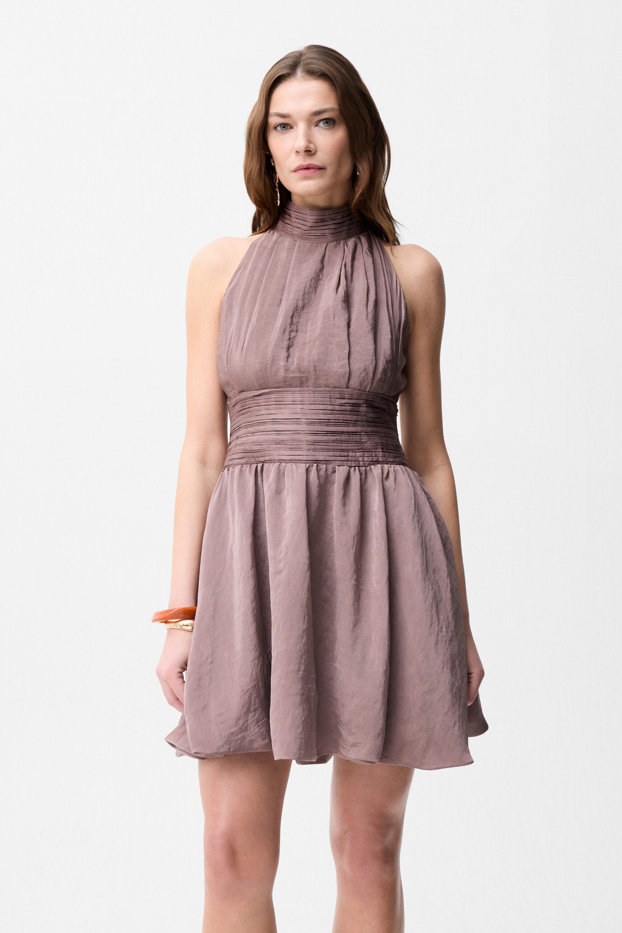adL Cocktailkleid Kleid mit Plissee-Detail