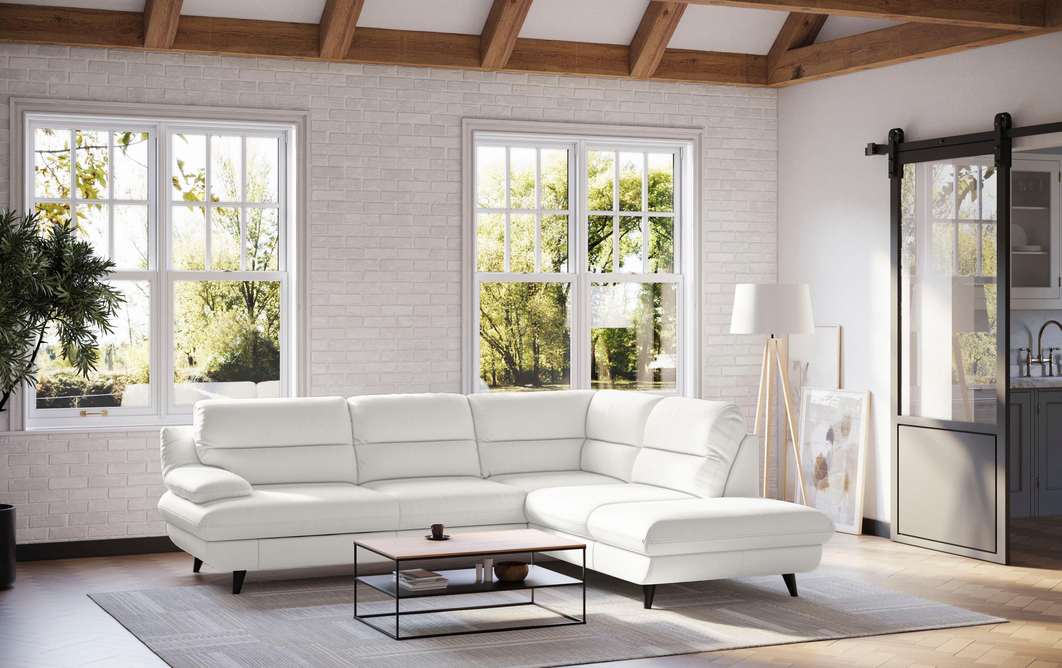 COTTA Ecksofa Pike L-Form, Zeitloses Design