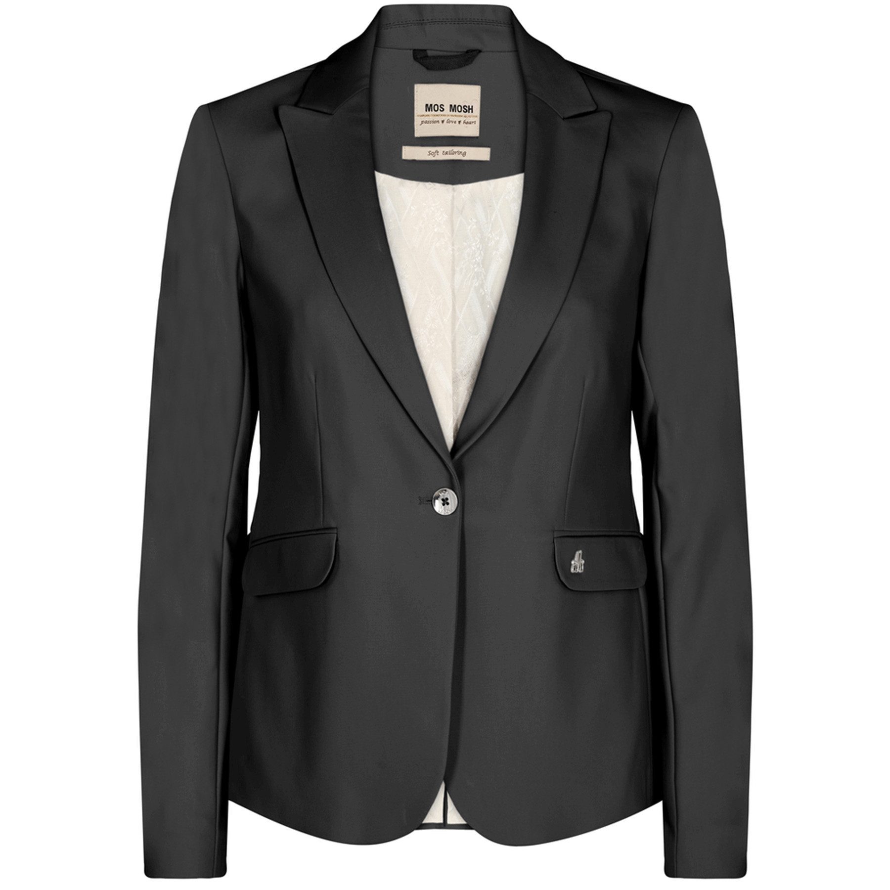 Mos Mosh Longblazer MOS MOSH Blazer BLAKE VIENNA mit Viskose - Schwarz