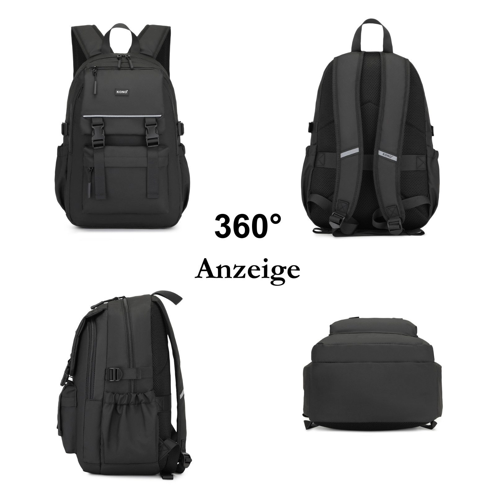 KONO Reiserucksack Rucksack Herren Wasserdicht – Verstellbar Vielseitig für Reise & Sport – Bild 2 von 5
