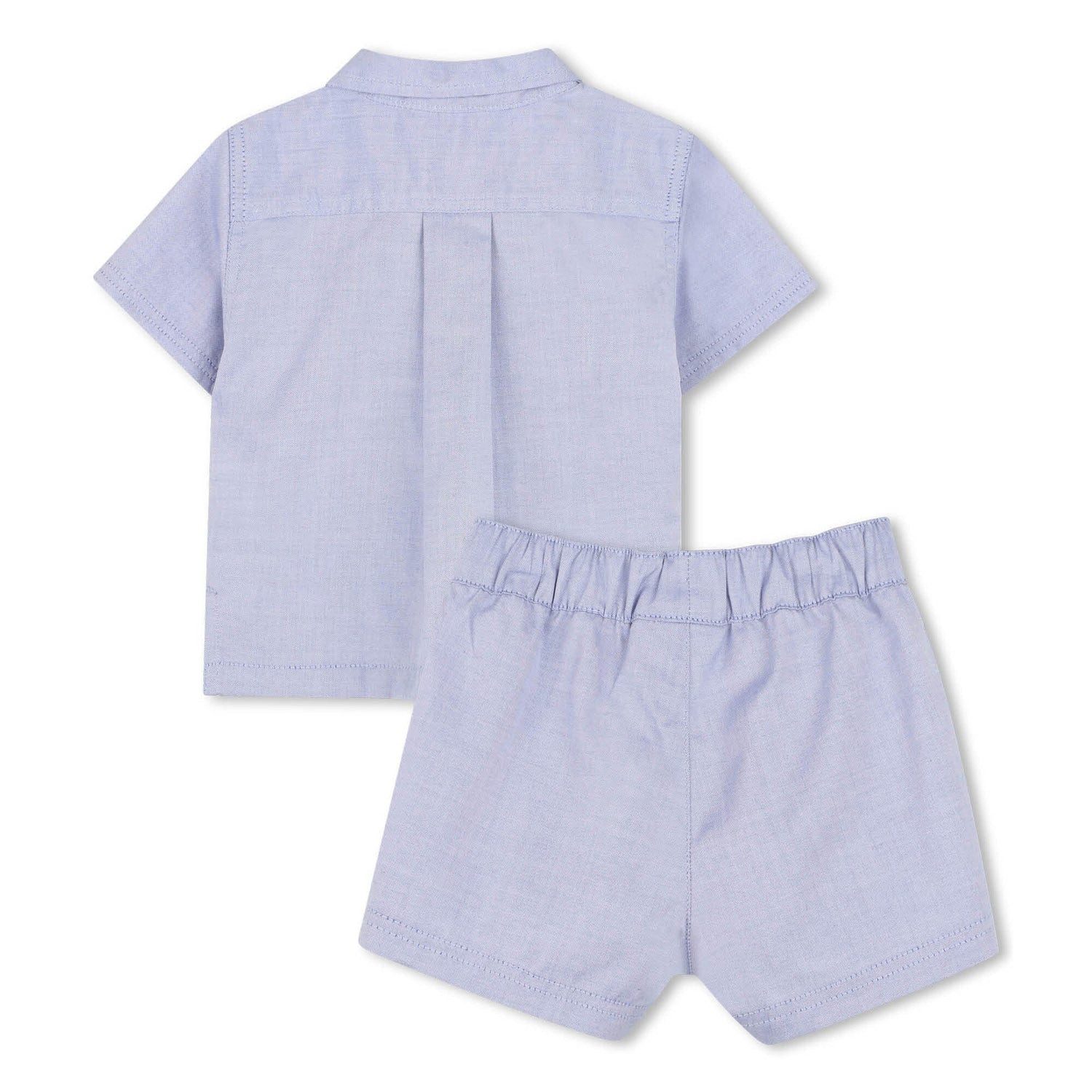 BOSS Neugeborenen-Geschenkset BOSS Baby – Hemd & Shorts Set – Baumwolle, hellblau, Geschenkbox