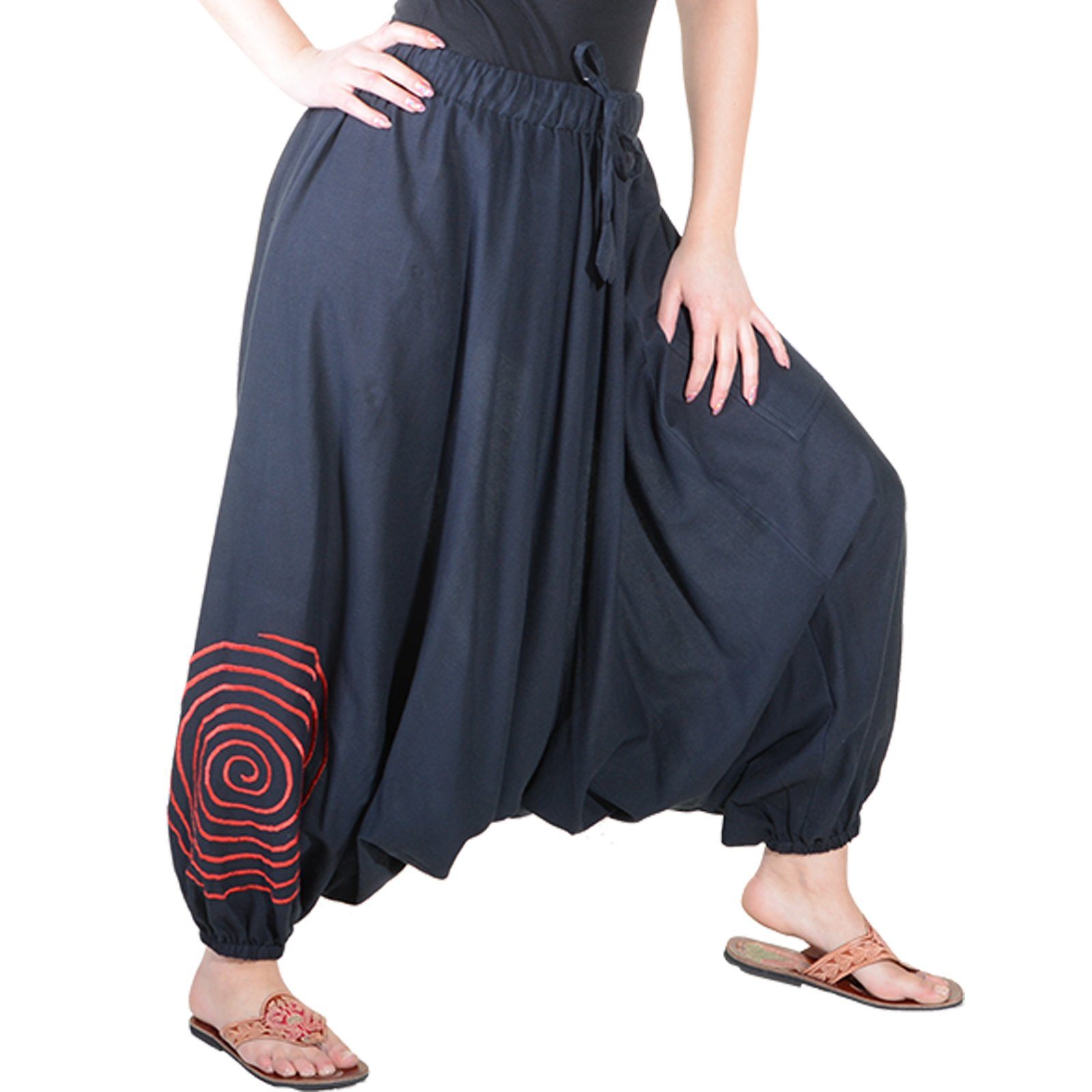 KUNST UND MAGIE Haremshose/Jodhpur-Hose Ultraleichte Haremshose Pluderhose Welnesshose