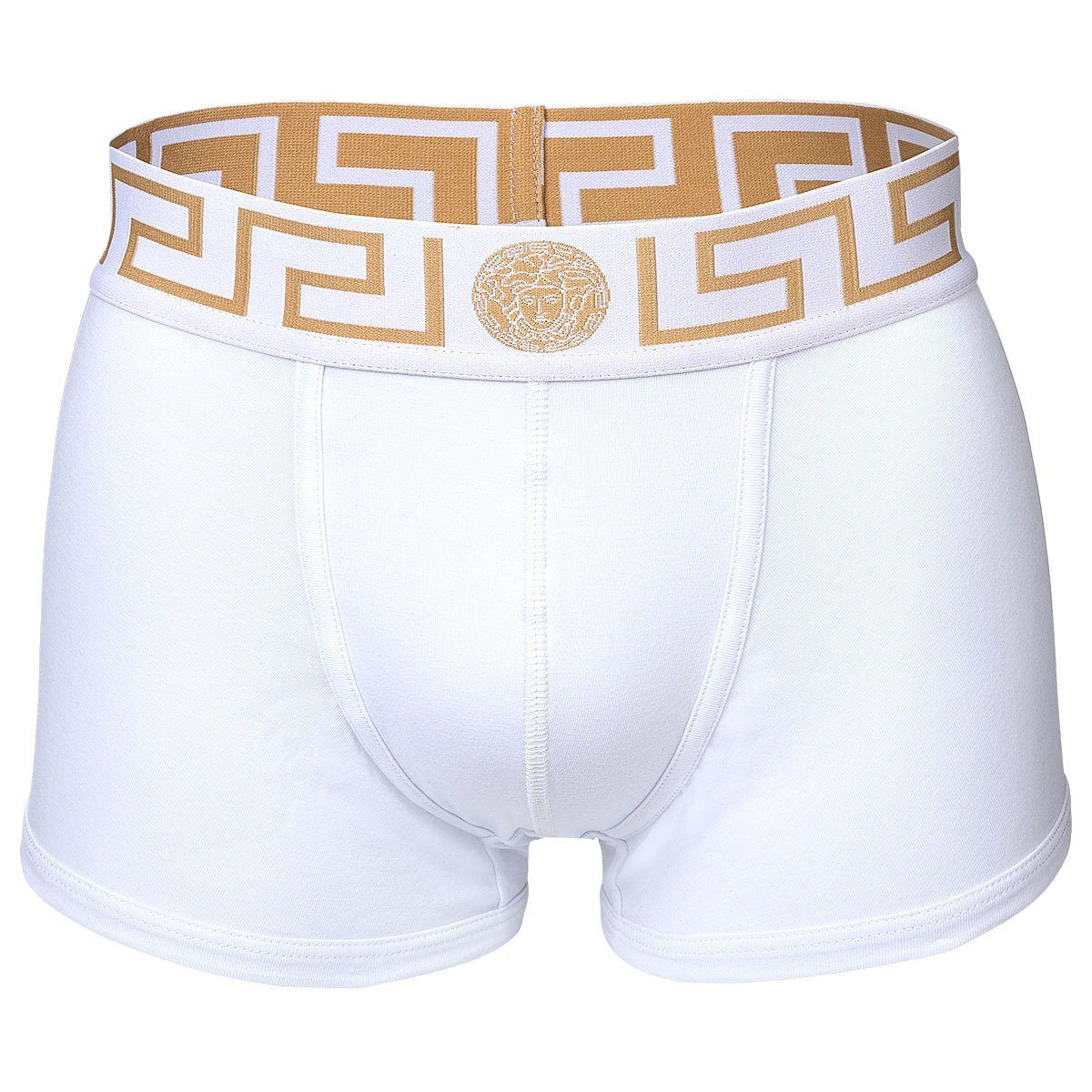 Versace - Trunk Shorts, Herren 2er Boxer Boxer Schwarz/Weiß/Gold Pack