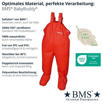BMS Regen- und Matschlatzhose BMS BabyBuddy - wasserdichte Krabbelhose mit integrierten Füsslingen integrierte Füssling