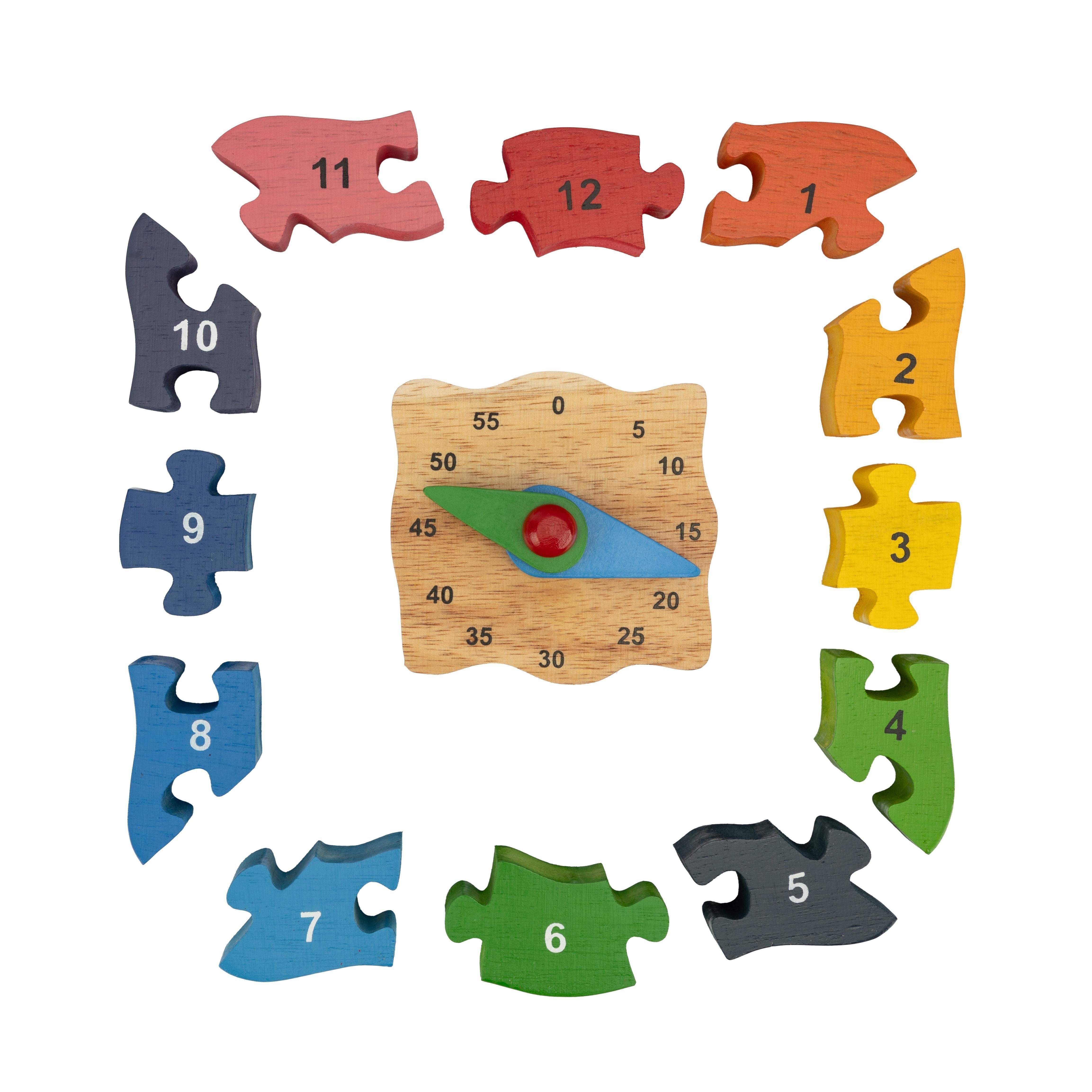 El Puente Puzzle Puzzle Uhr, 13-teilig, Handmade, Puzzleteile, Handmade