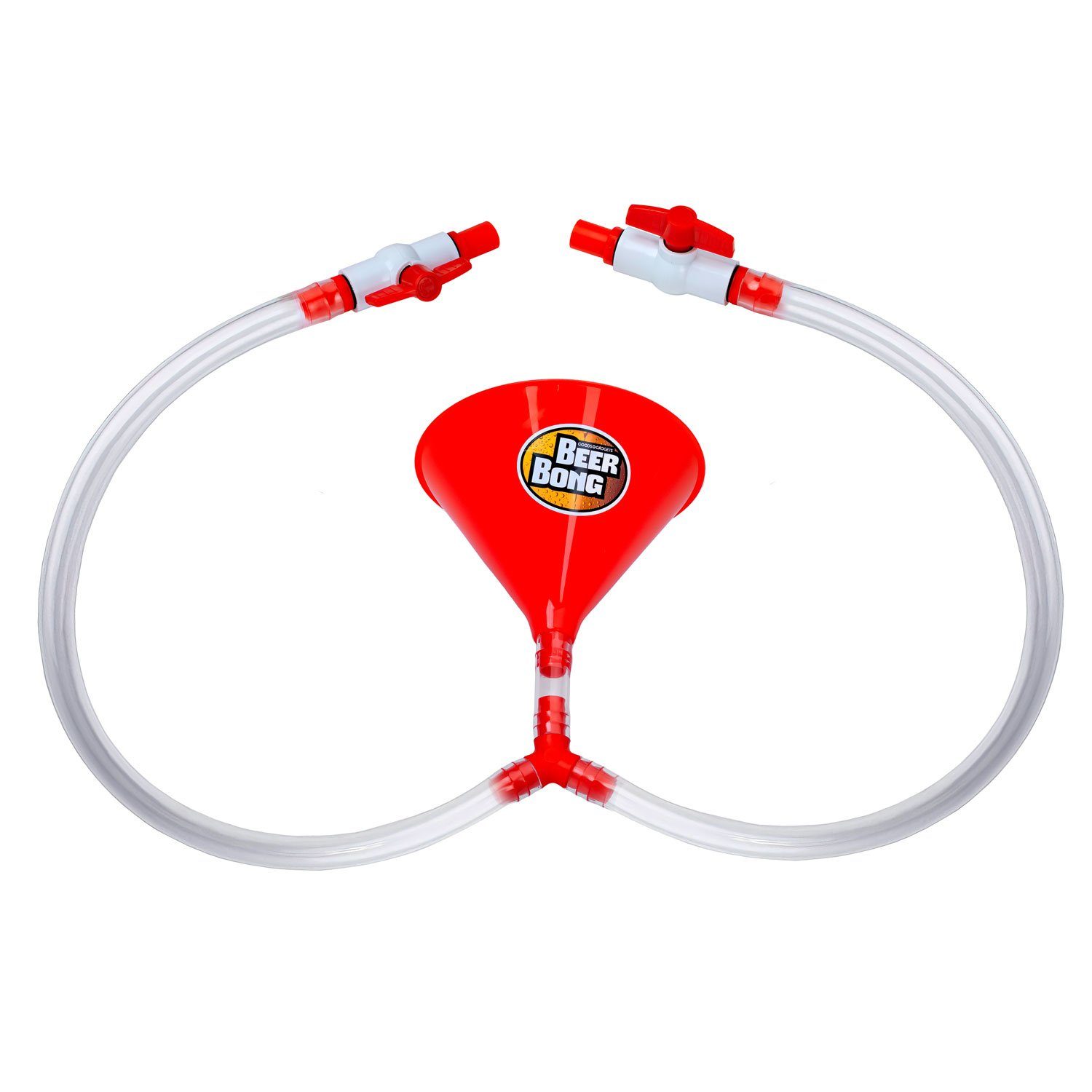 Goods+Gadgets Bierkrug GOODS+GADGETS Biertrichter mit Ventil – Party-Bier-Bong Trinkspiel, Kunststoff, Trinkspiel