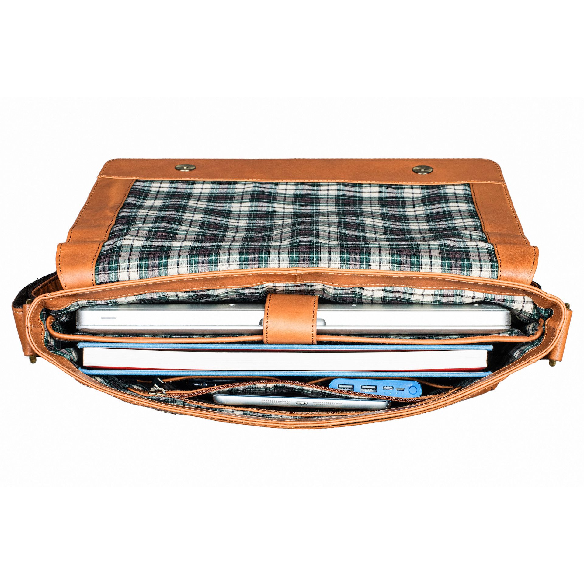 Benthill Messenger Bag Herren Umhängetasche Echt Leder Messenger Laptop Schultertasche Damen, Reißverschlussfach