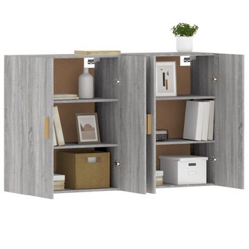 furnicato Sideboard Wandschränke 2 Stk. Grau Sonoma Holzwerkstoff