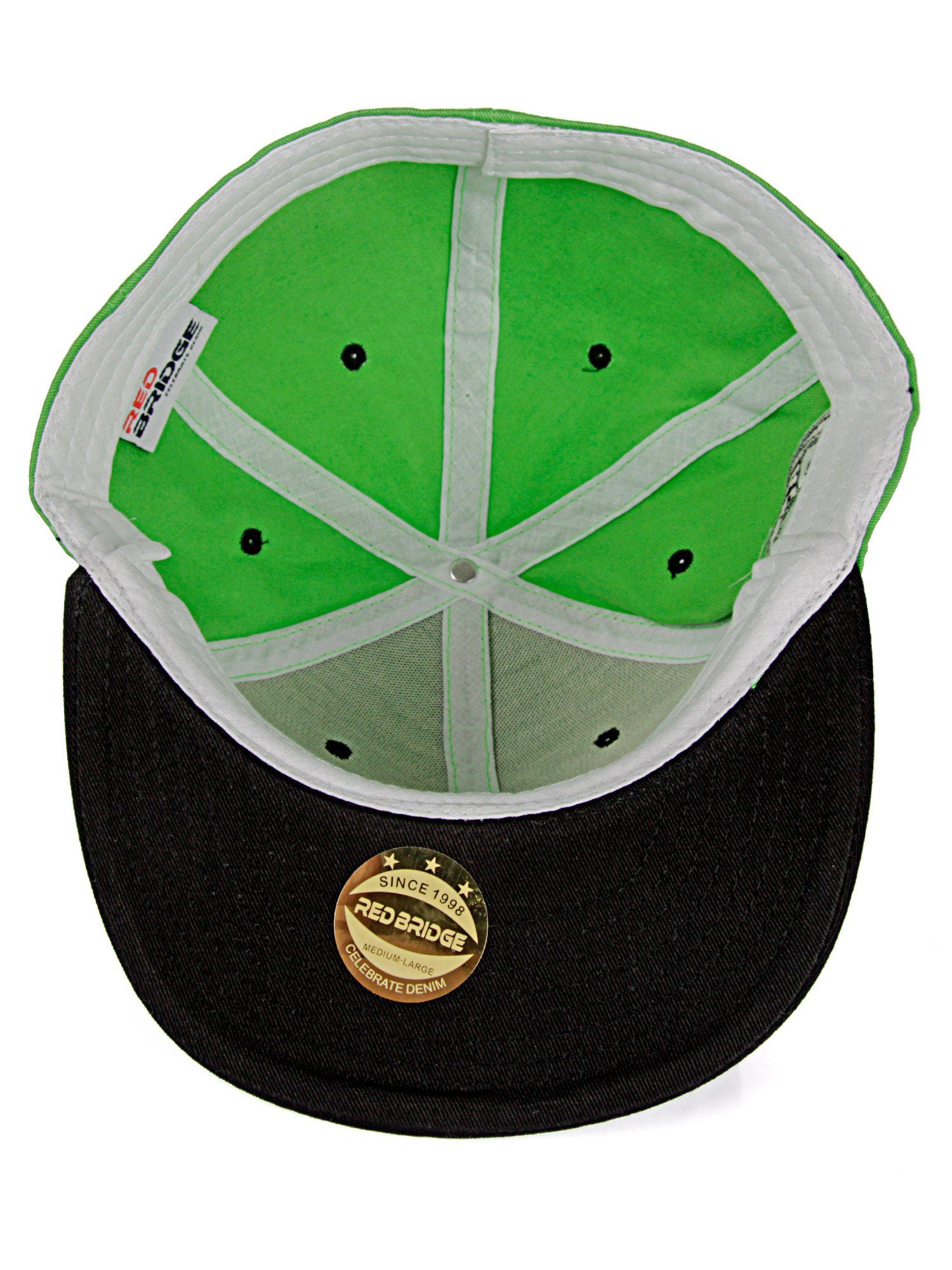 RedBridge Baseball Cap Durham grün-schwarz Schirm mit kontrastfarbigem