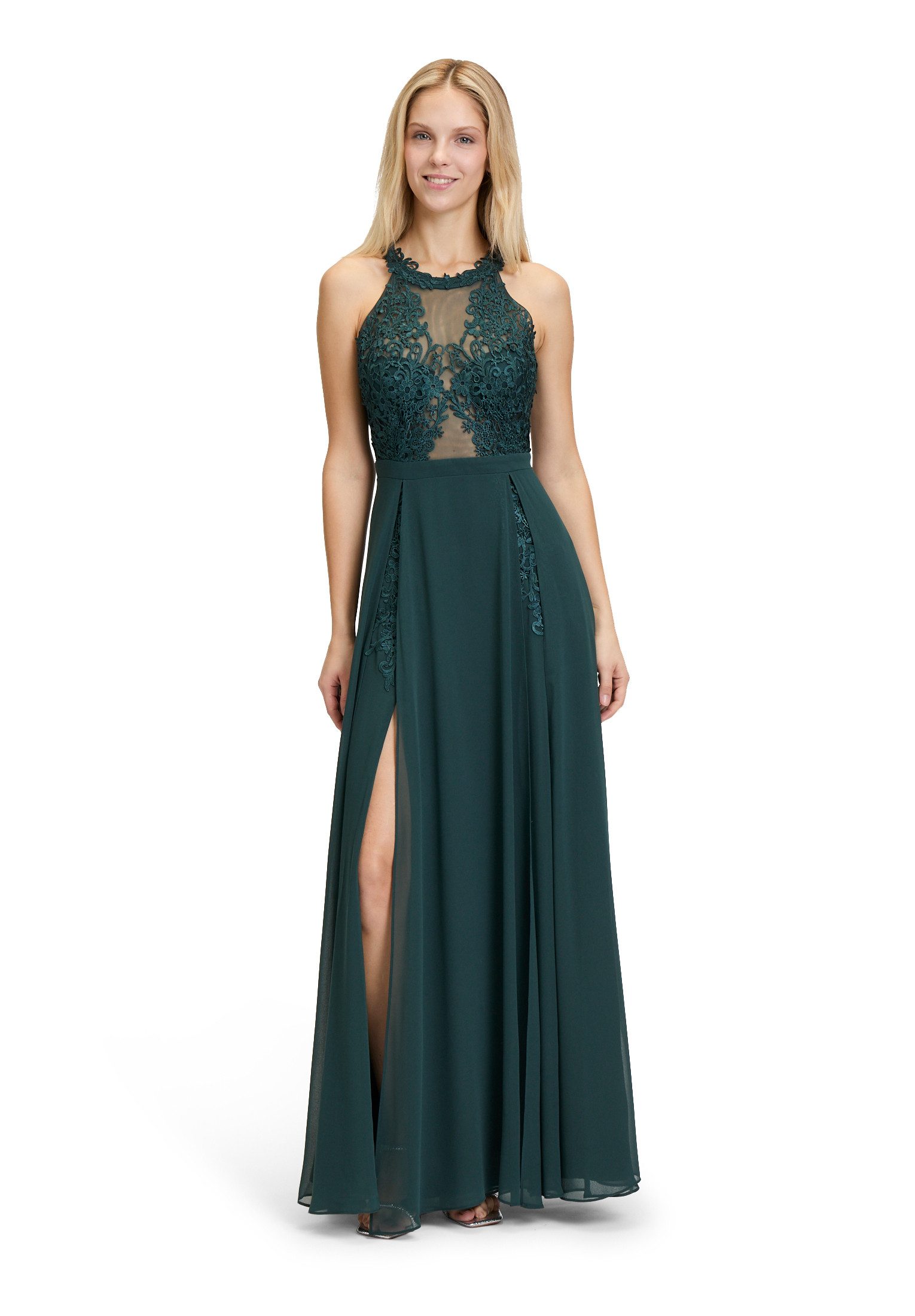 Vera Mont Abendkleid Damen mit Placement Spitze günstig online kaufen