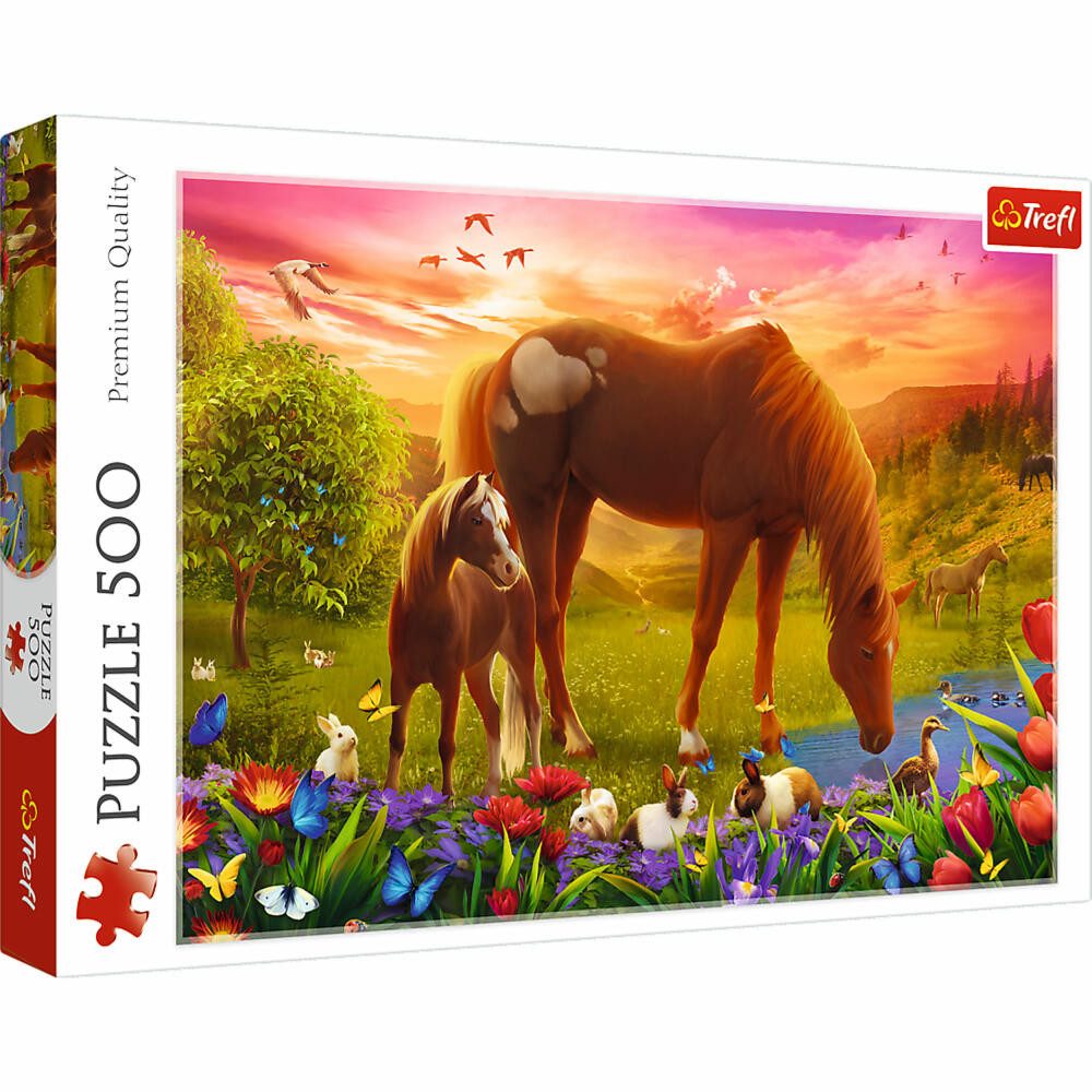 Trefl Puzzle Pferde auf der Wiese, günstig online kaufen