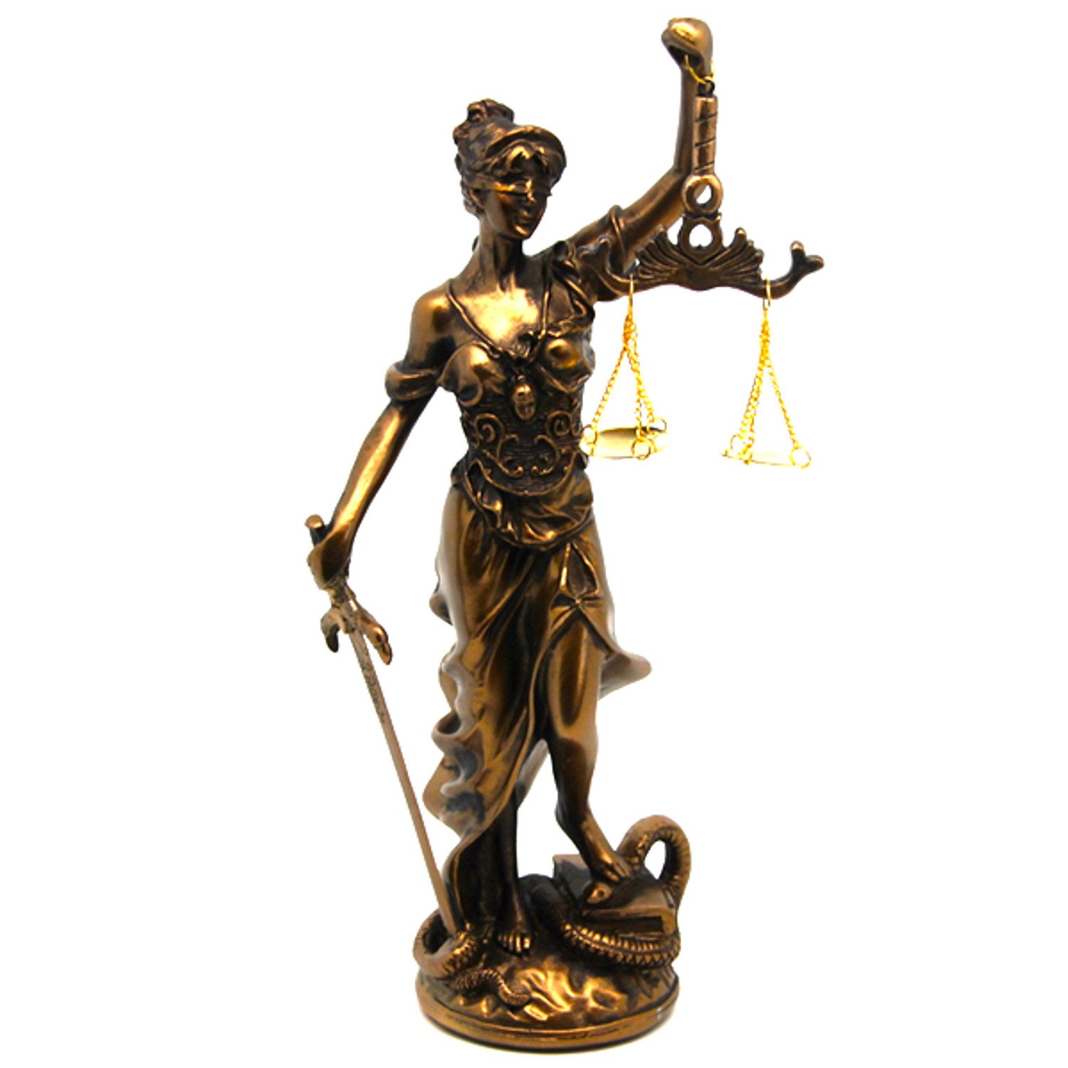Queen Isabell Dekofigur Figur der Themis mit Waage Bronze, Bronze dekorative Skulptur