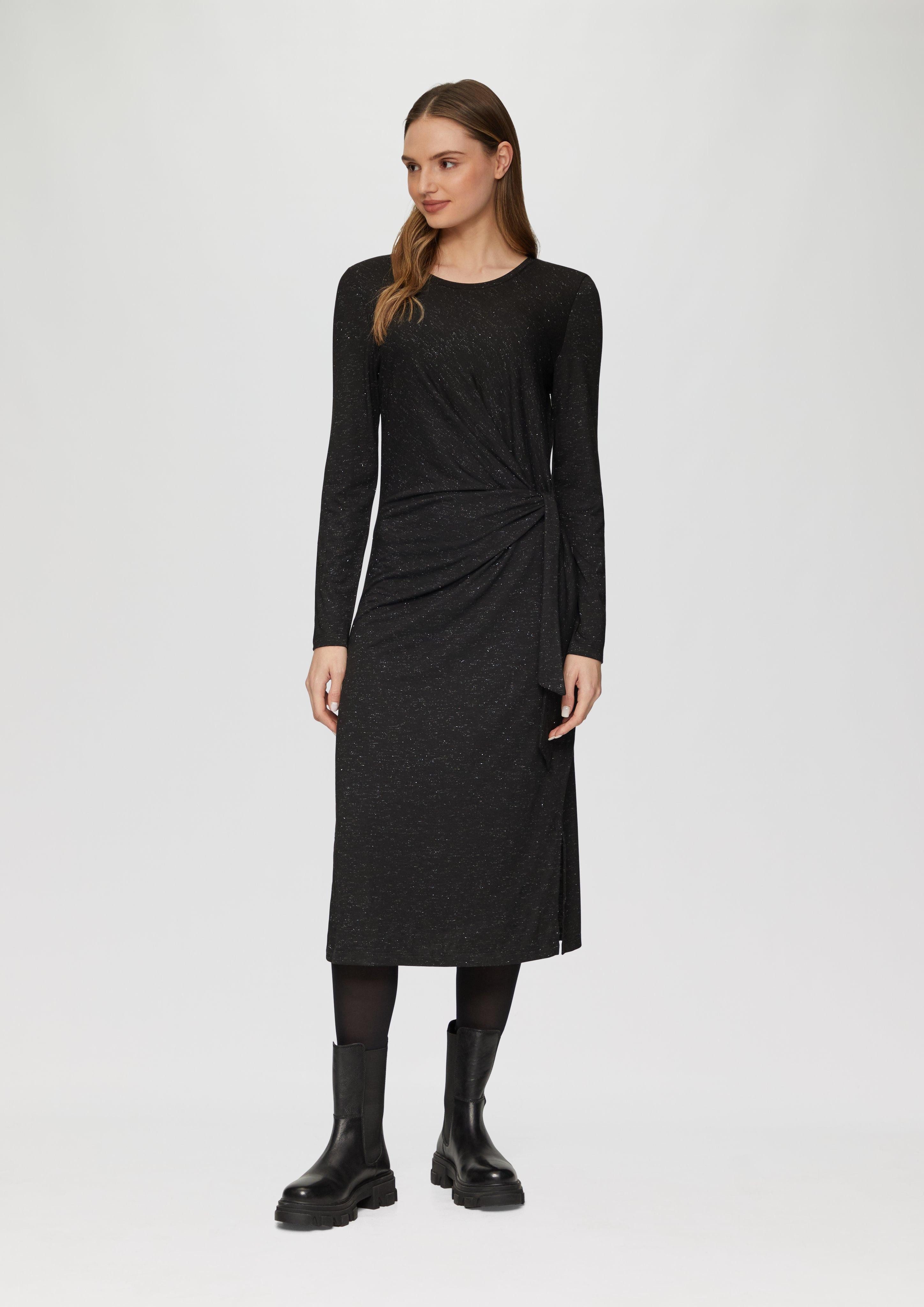 Maxikleid Glitzerndes Jersey-Kleid mit Knotendetail