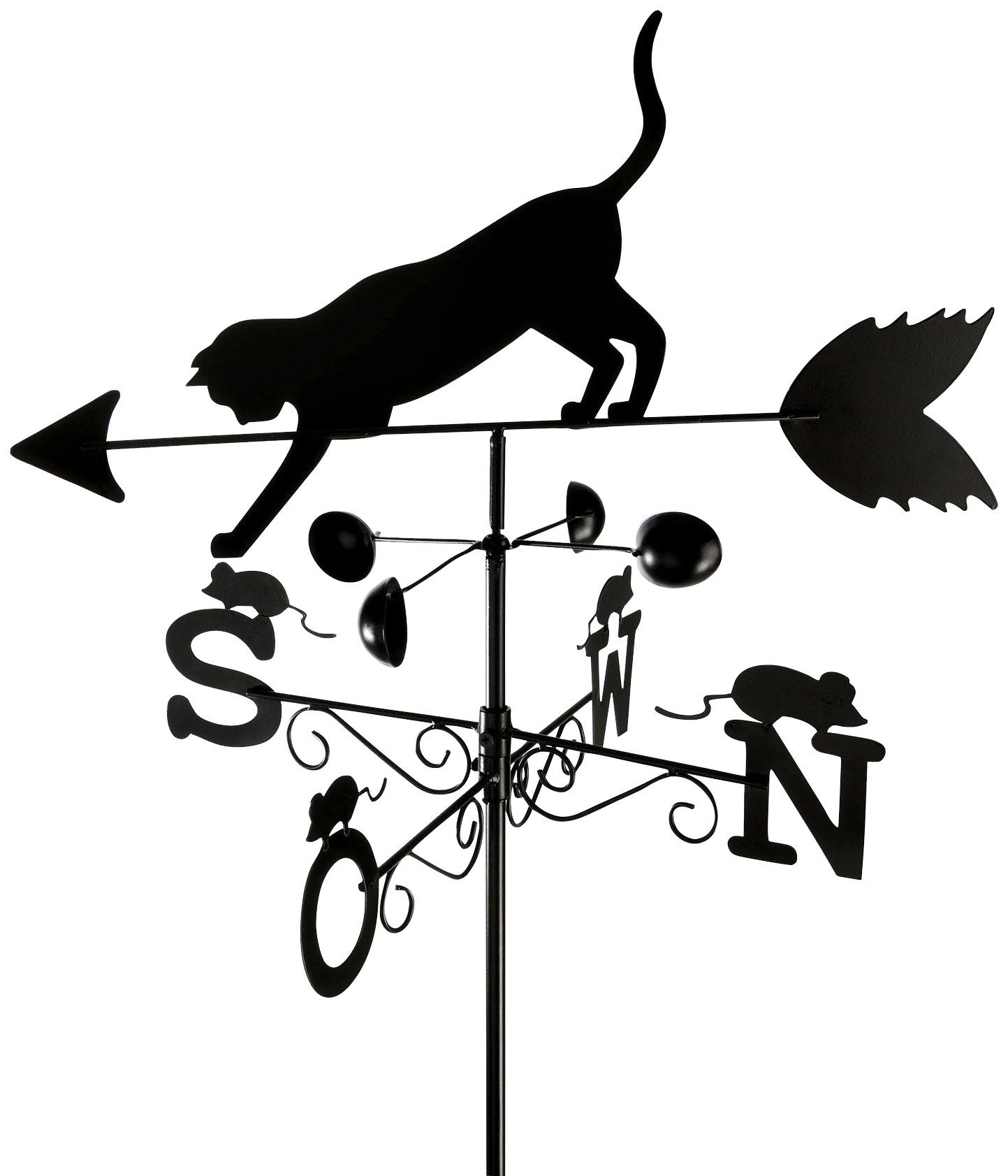 WENKO Wetterfahne »Katze«, BxLxH: 50x40x170 cm-Otto