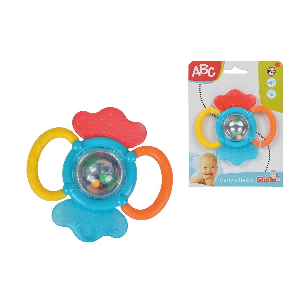 Simba Dickie Beißring-Rassel Rassel ABC Activity mit Beißringen 12cm