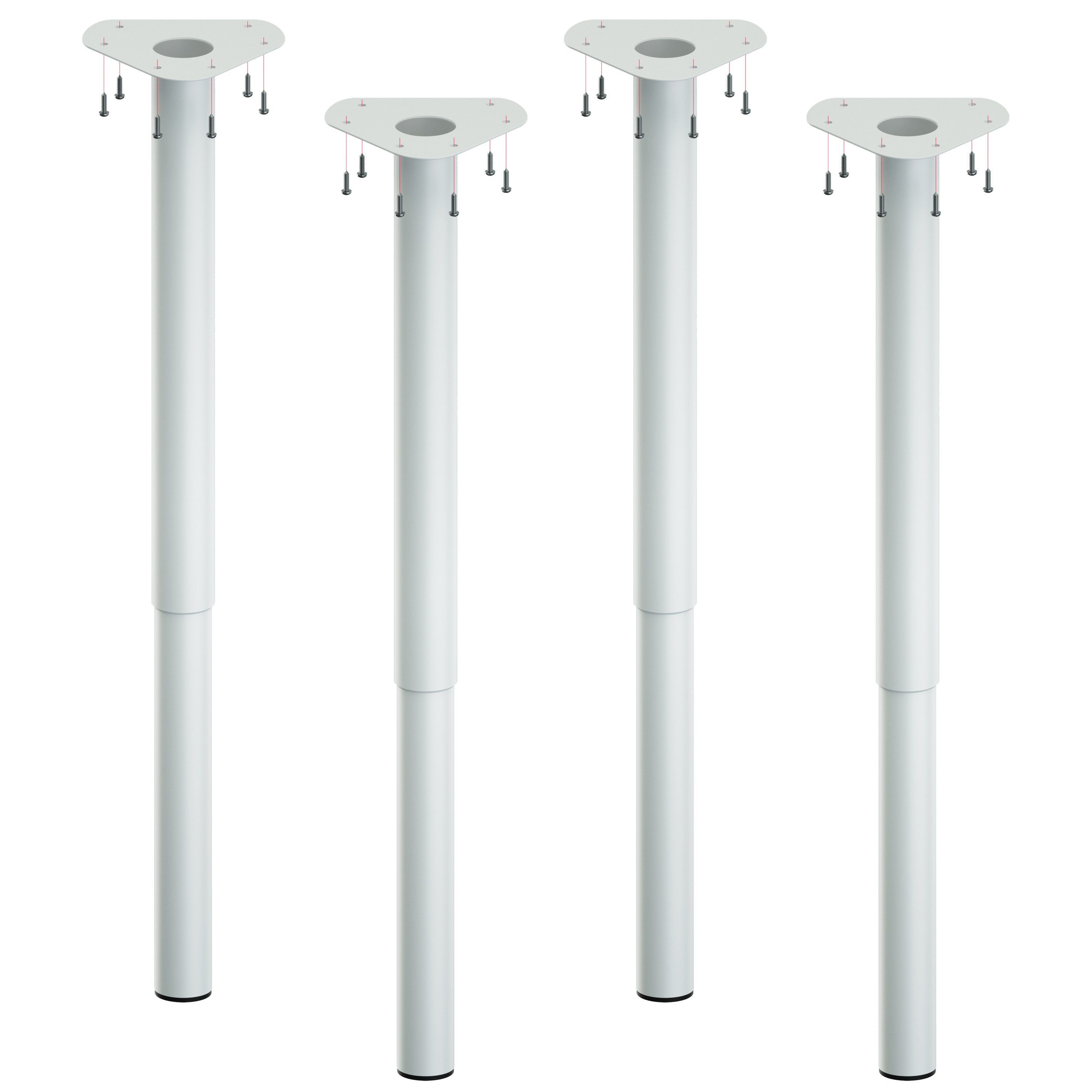 Harbour Housewares Klapptisch 120cm - Höhenverstellbar Für Garten & Balkon