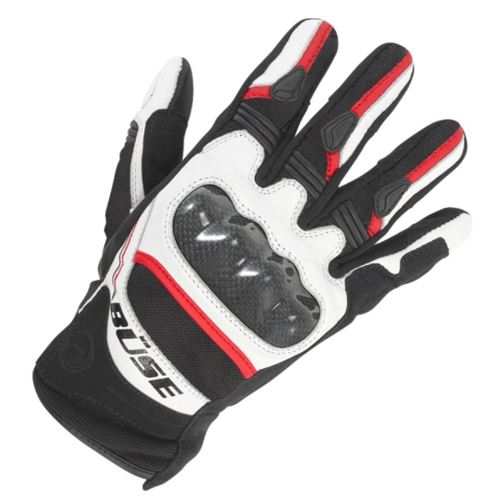 Büse Motorradhandschuhe BÜSE Safe Ride Handschuh Damen, rot/schwarz/Weiß