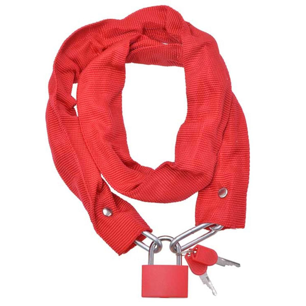 Filmer Multifunktionsschloss Geschütztes Kettenschloss mit Vorhängeschloss & Schlüsseln 800 mm, Sicherheitsstufe 3