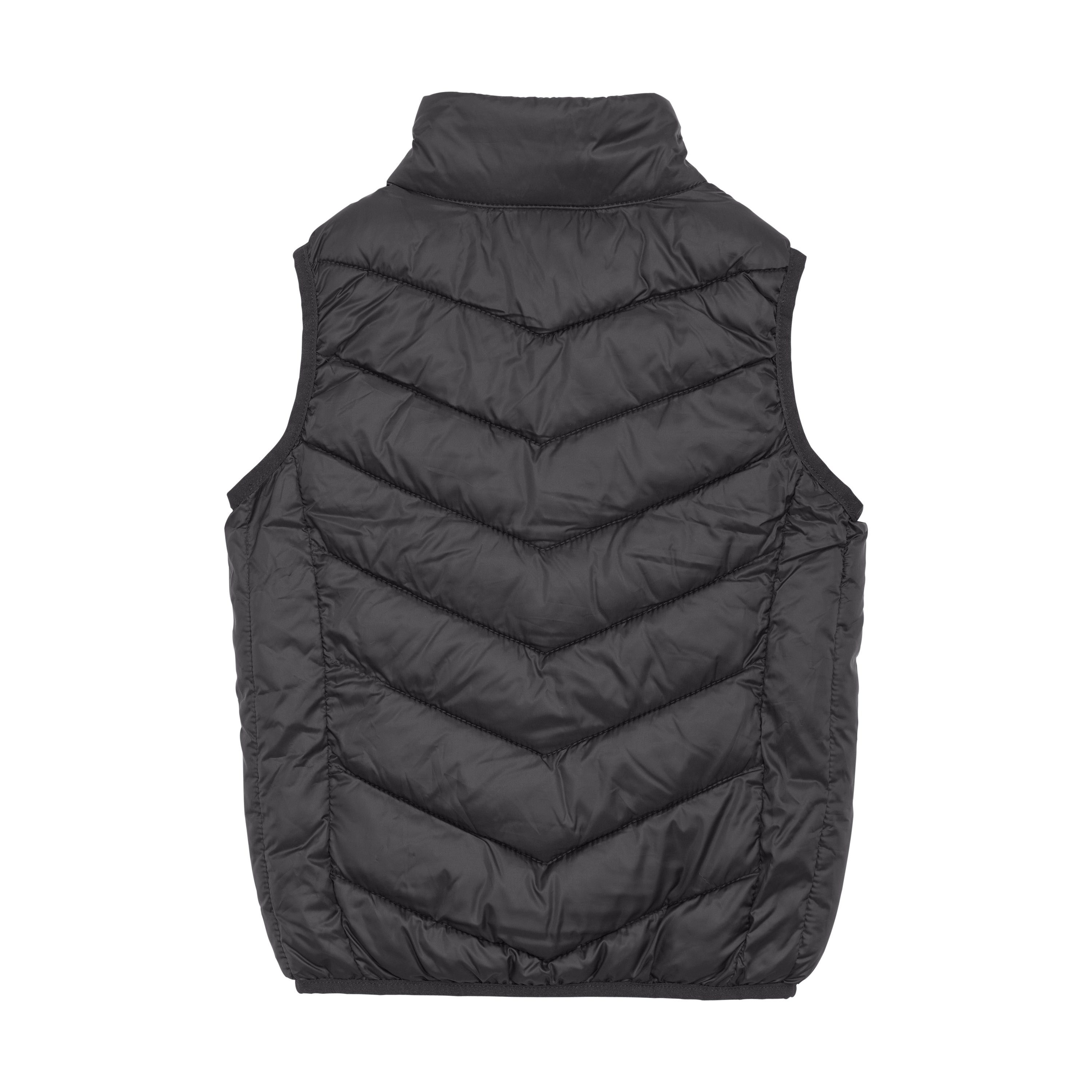 COLOR mit KIDS Klassische Black-Grey COWaistcoat - Packable (161) 5438 Steppweste Quilted Logo Steppweste